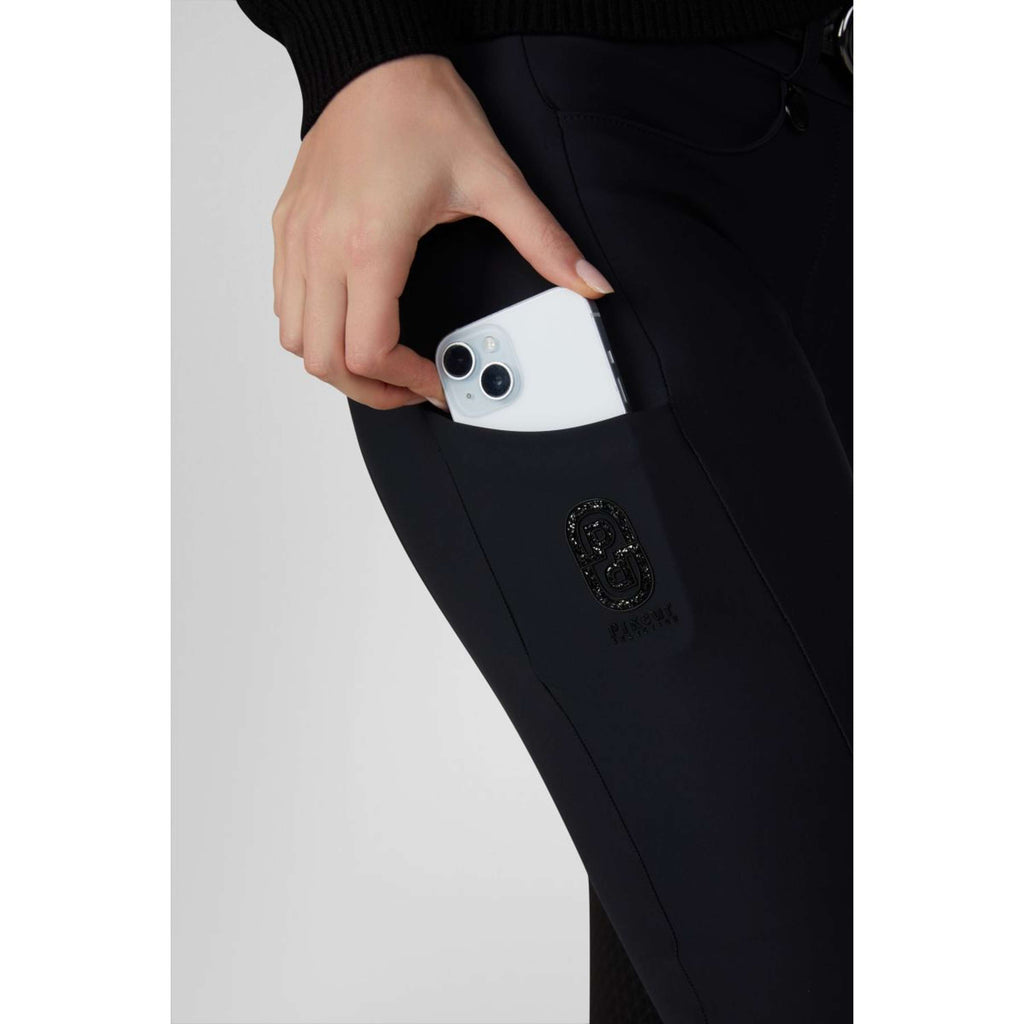 Pikeur Rijbroek Ceelina GridTexLeather Highwaist Full Grip Zwart