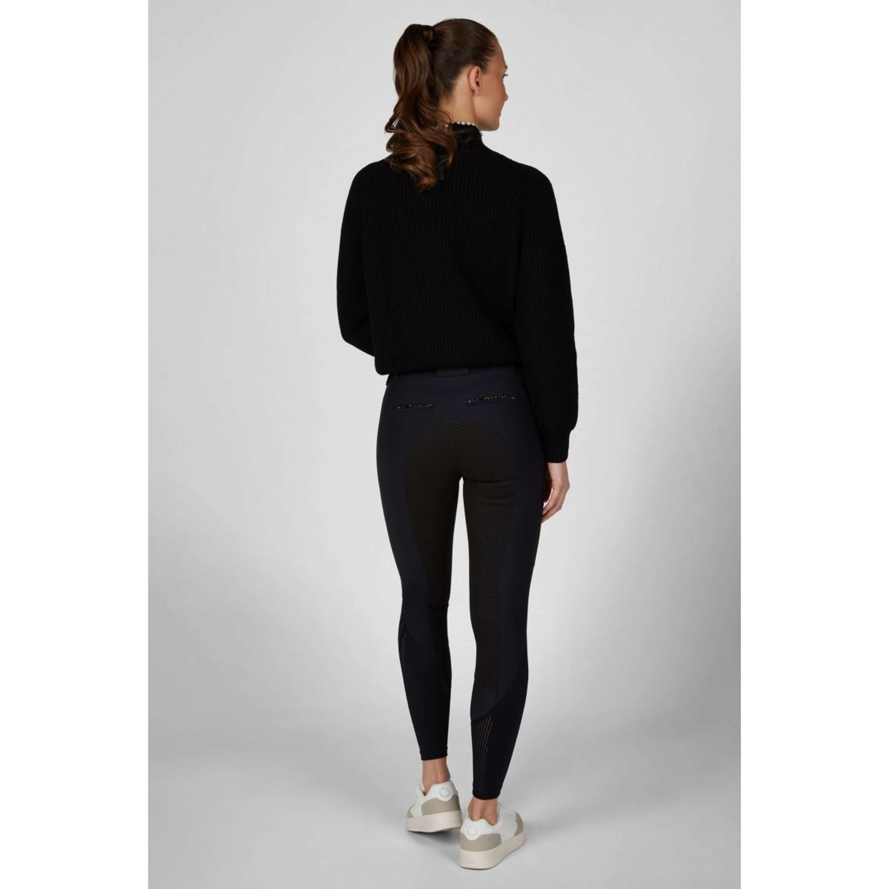 Pikeur Rijbroek Ceelina GridTexLeather Highwaist Full Grip Zwart