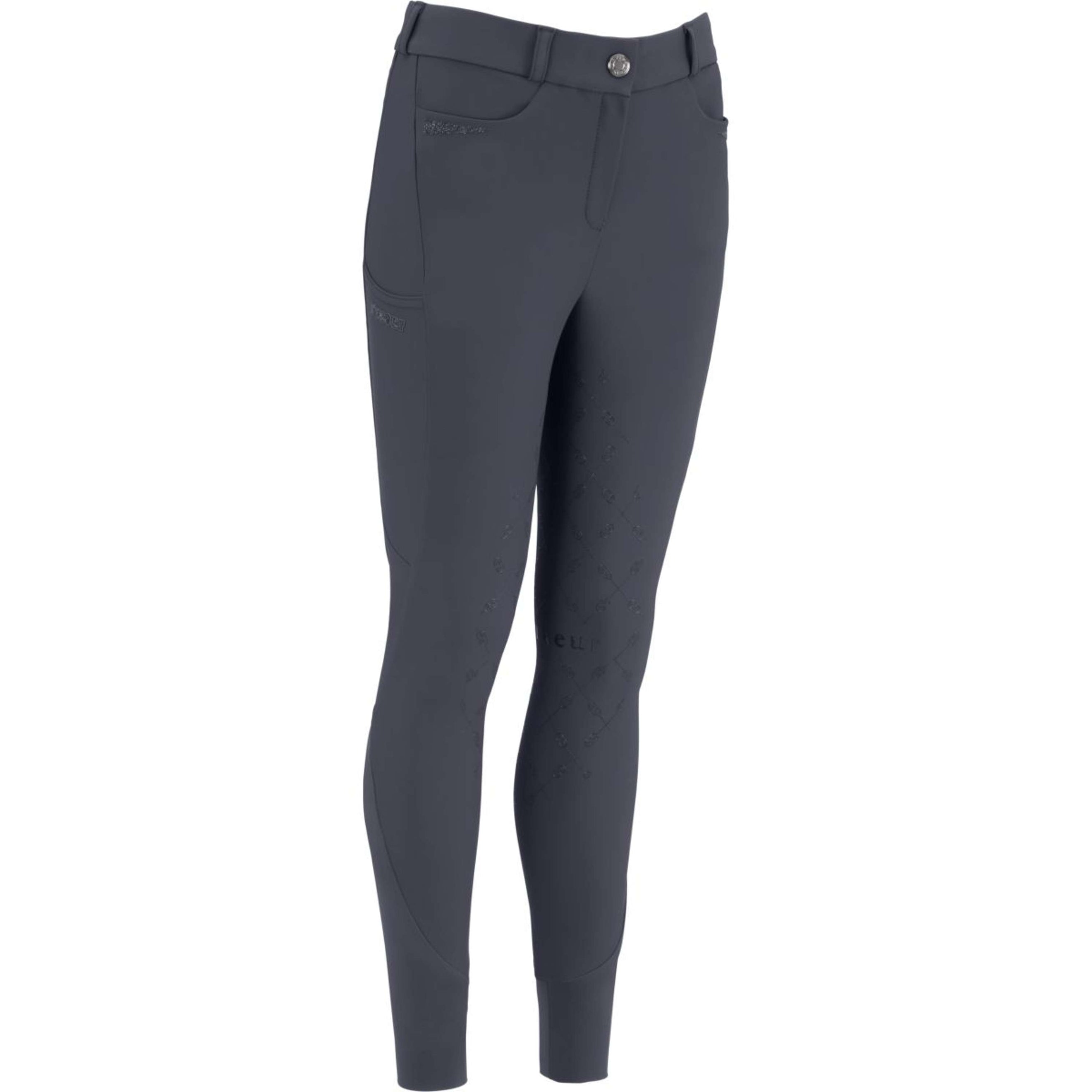 Pikeur Rijbroek Ceelina GripTec Kids Midwaist Full Grip Graphite Blue