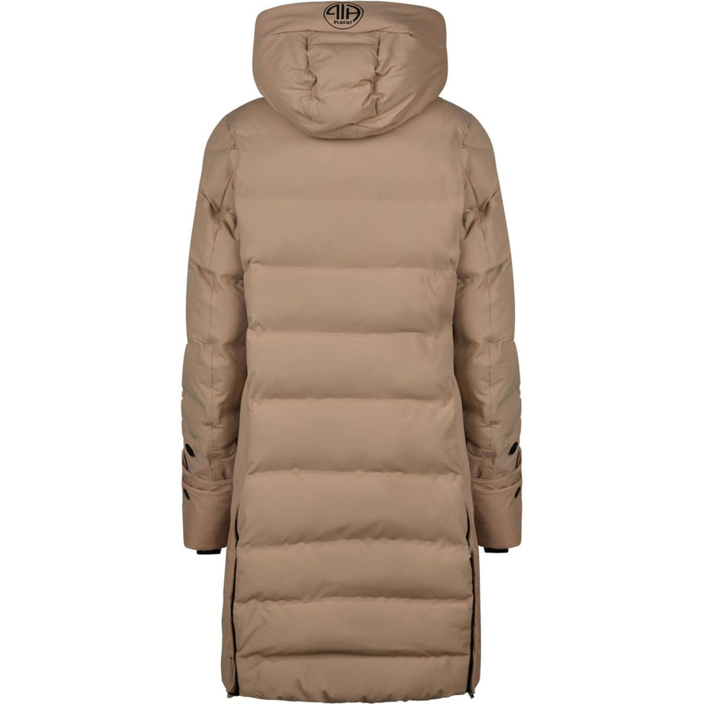 Pikeur Lange Jas Quilted Raincoat Athleisure AW26 Mocha Cream
