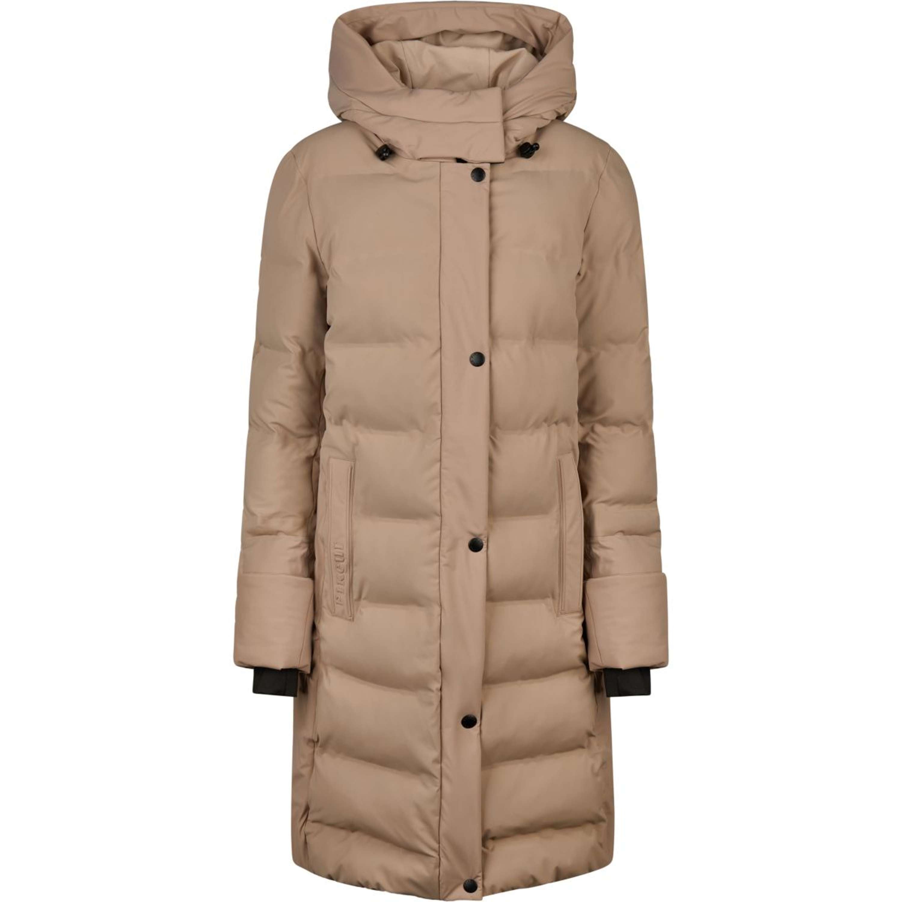 Pikeur Lange Jas Quilted Raincoat Athleisure AW26 Mocha Cream