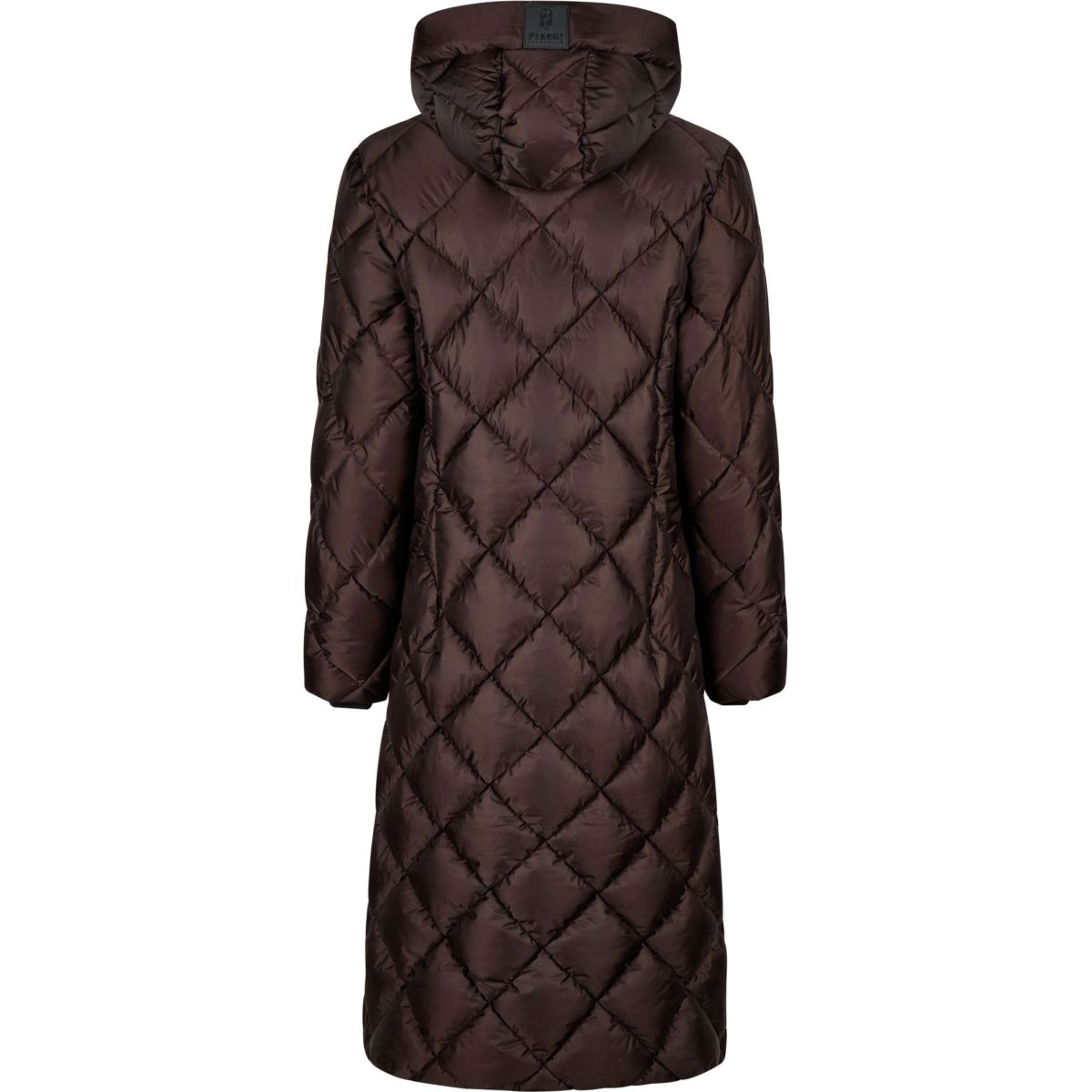 Pikeur Lange Jas QuiltDiamond Selection AW26 Chocolate Brown