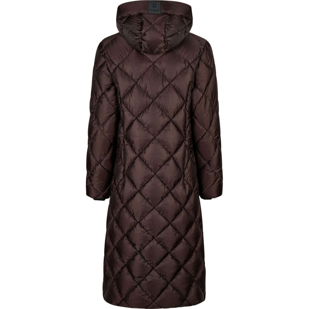 Pikeur Lange Jas QuiltDiamond Selection AW26 Chocolate Brown