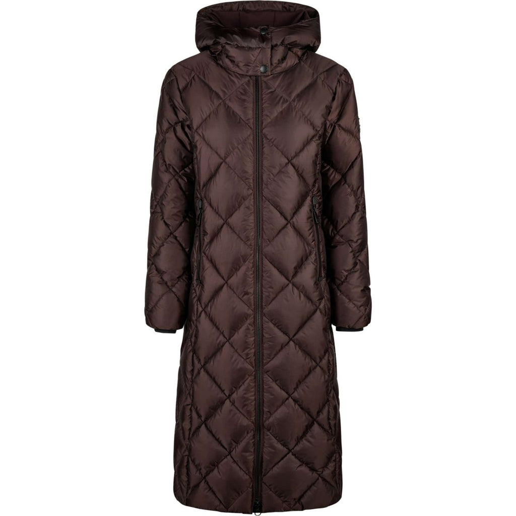 Pikeur Lange Jas QuiltDiamond Selection AW26 Chocolate Brown