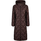 Pikeur Lange Jas QuiltDiamond Selection AW26 Chocolate Brown