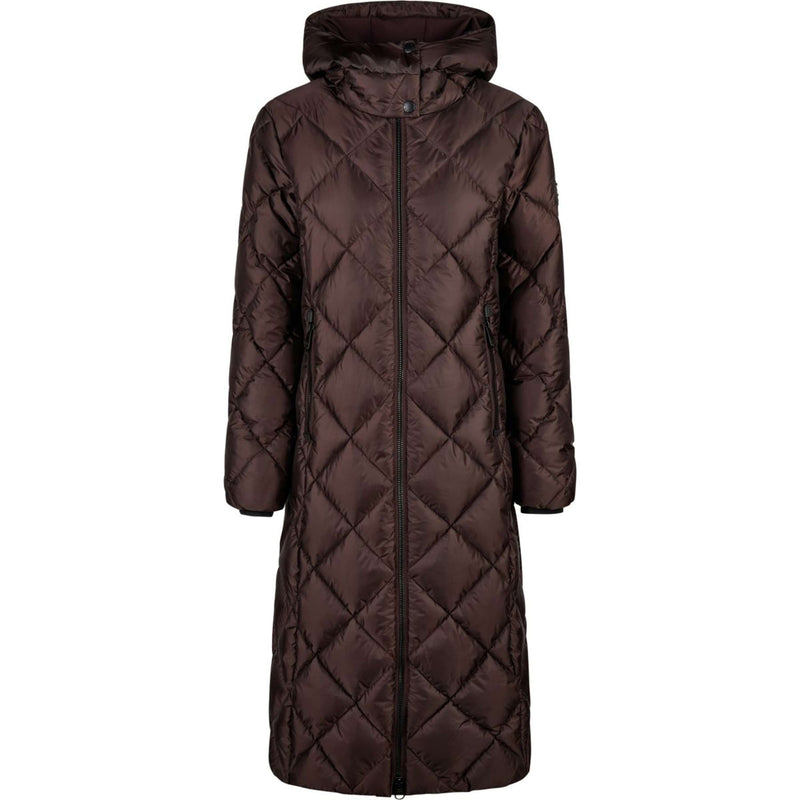 Pikeur Lange Jas QuiltDiamond Selection AW26 Chocolate Brown