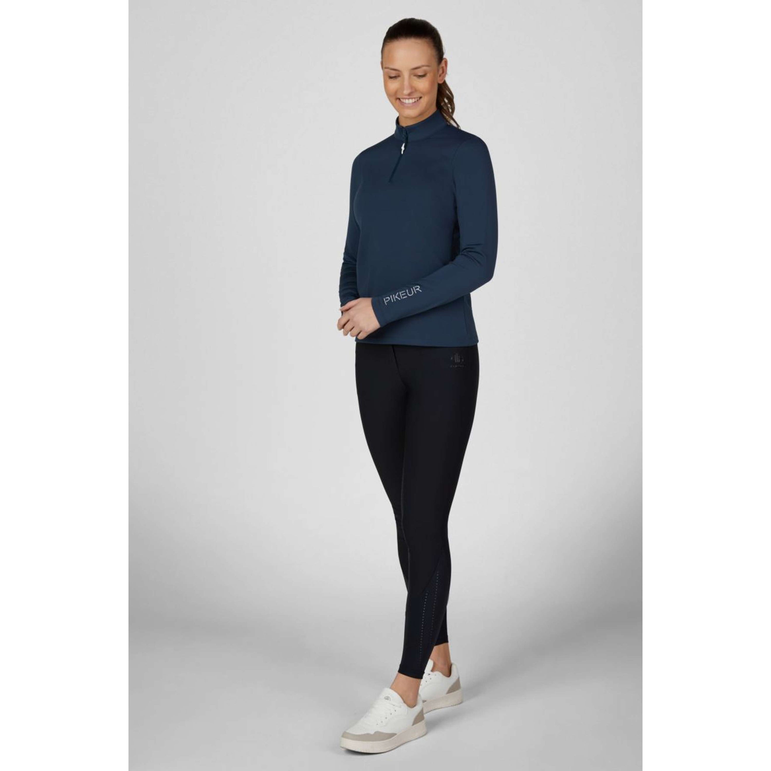 Pikeur Shirt Zip Athleisure AW26 Lange Mouwen Navy Blue Pikeur Shirt Zip Athleisure AW26 Lange Mouwen Navy Blue
