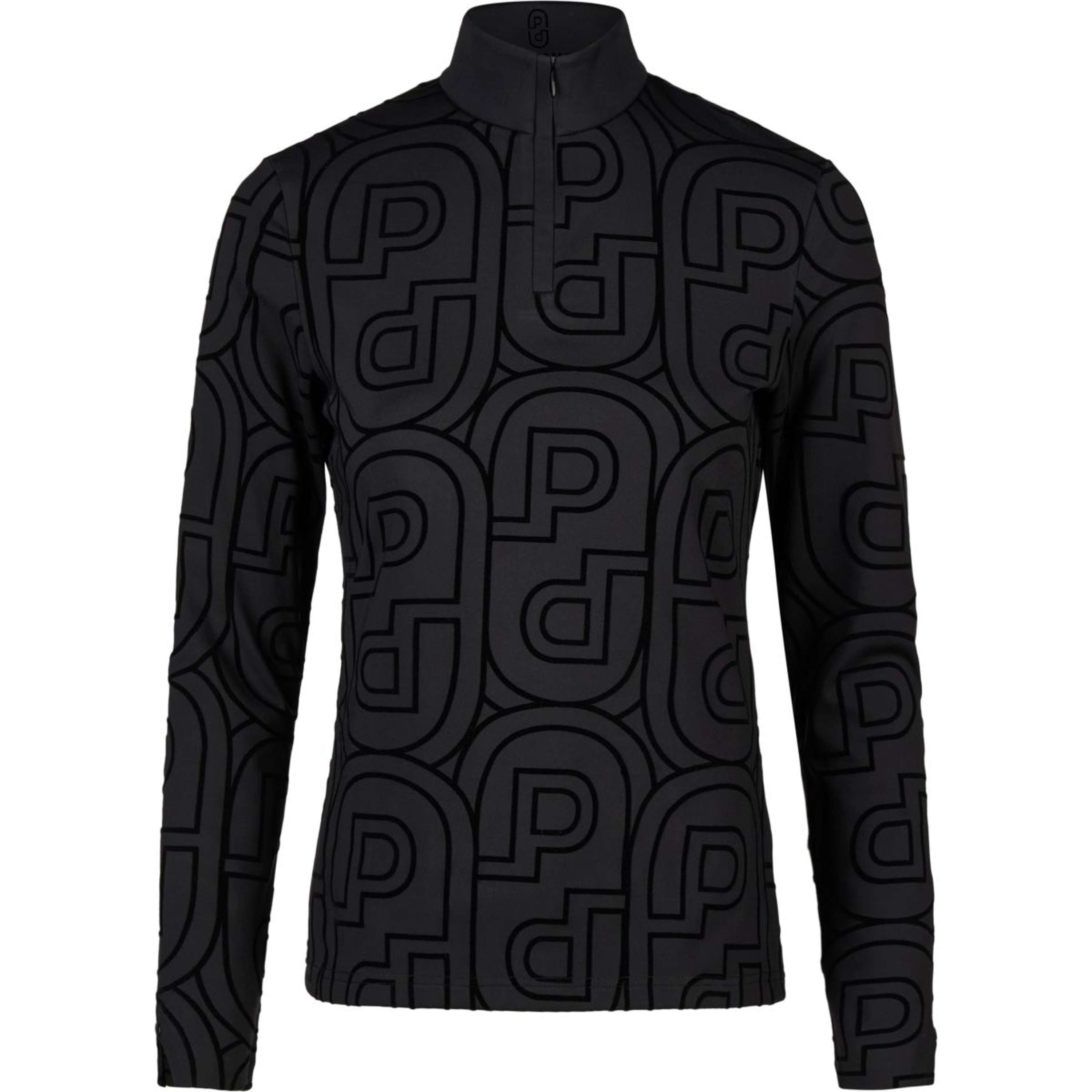 Pikeur Shirt Zip Print Selection AW26 Lange Mouwen Zwart