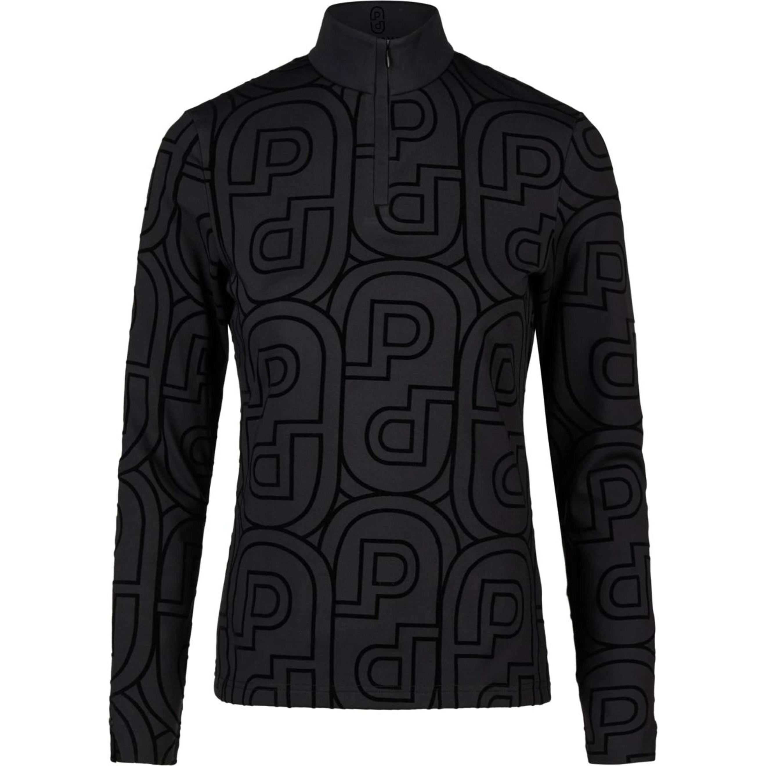 Pikeur Shirt Zip Print Selection AW26 Lange Mouwen Zwart