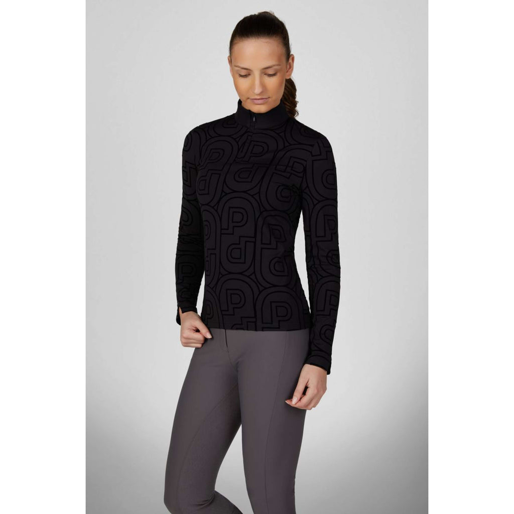 Pikeur Shirt Zip Print Selection AW26 Lange Mouwen Zwart