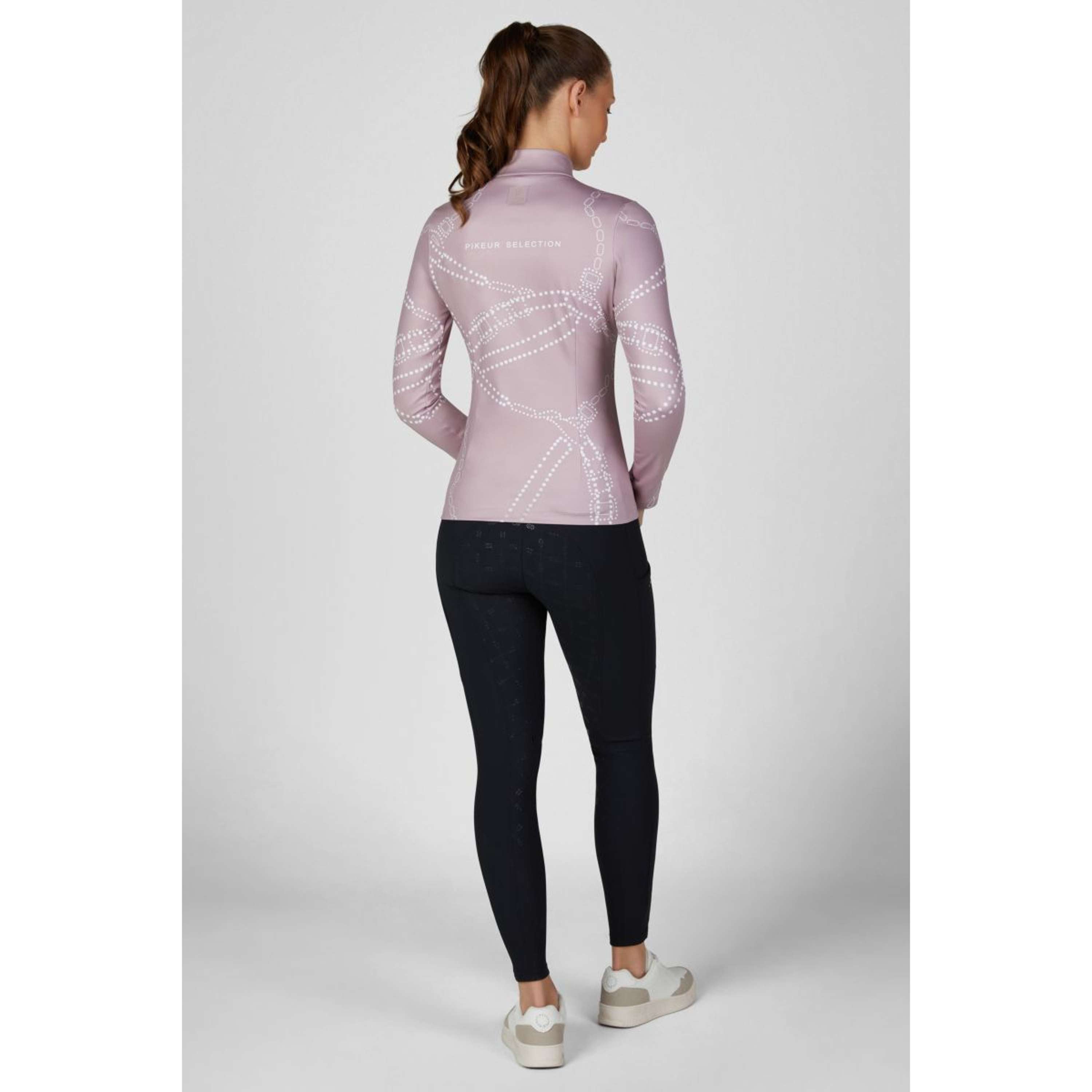 Pikeur Shirt Zip Print Selection AW26 Lange Mouwen Ash Mauve