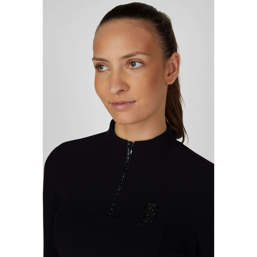 Pikeur Shirt Zip Rip Selection AW26 Lange Mouwen Zwart