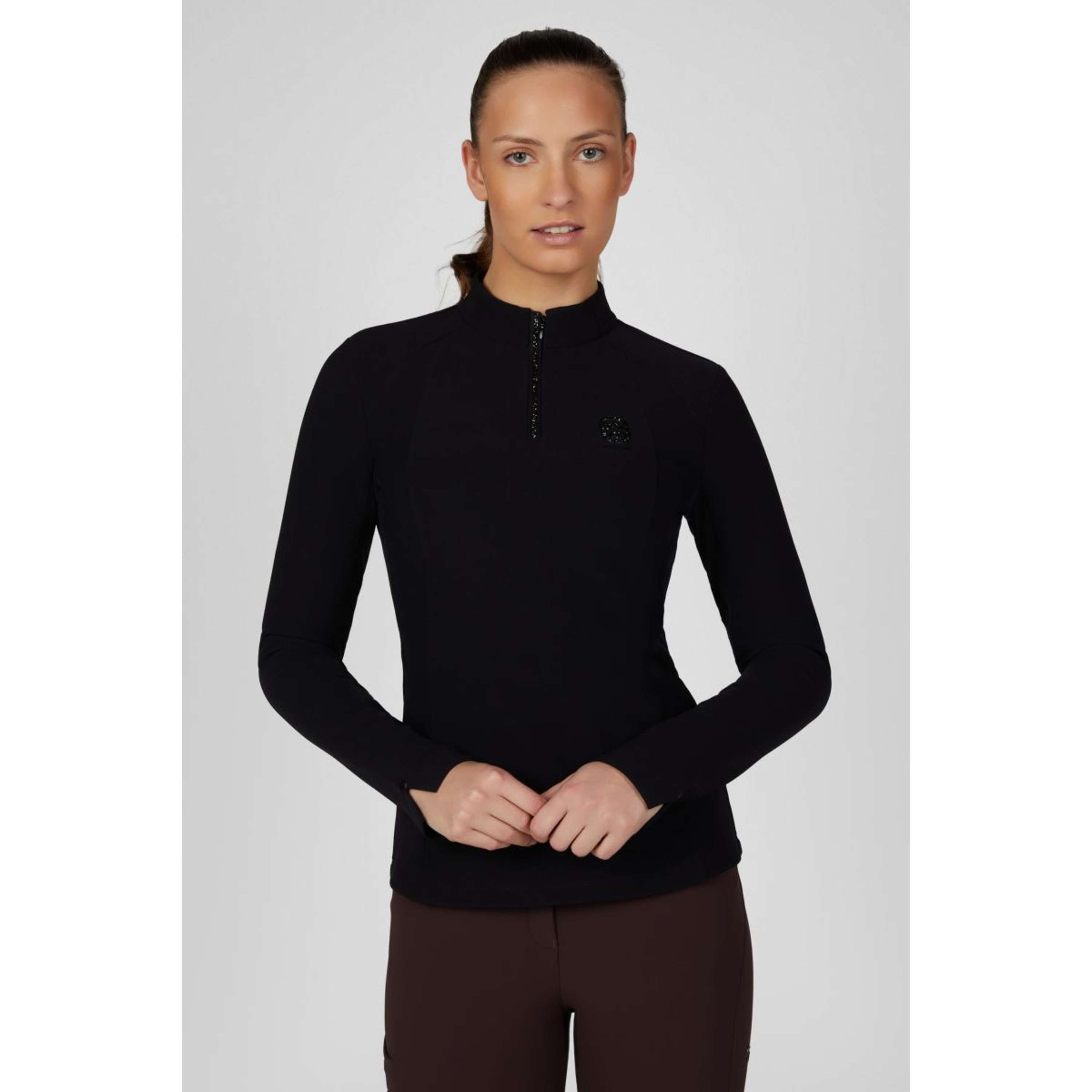 Pikeur Shirt Zip Rip Selection AW26 Lange Mouwen Zwart