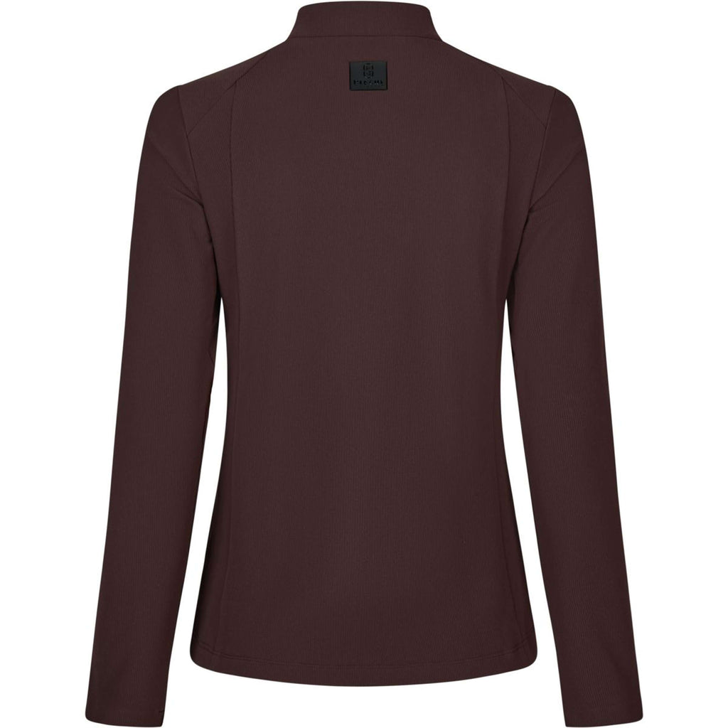 Pikeur Shirt Zip Rip Selection AW26 Lange Mouwen Chocolate Brown