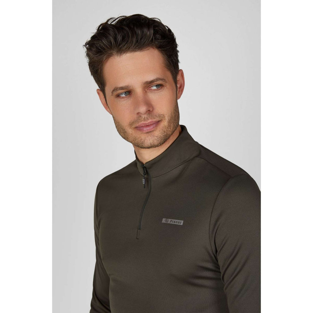 Pikeur Shirt Zip Athleisure AW26 Heren Olive Green