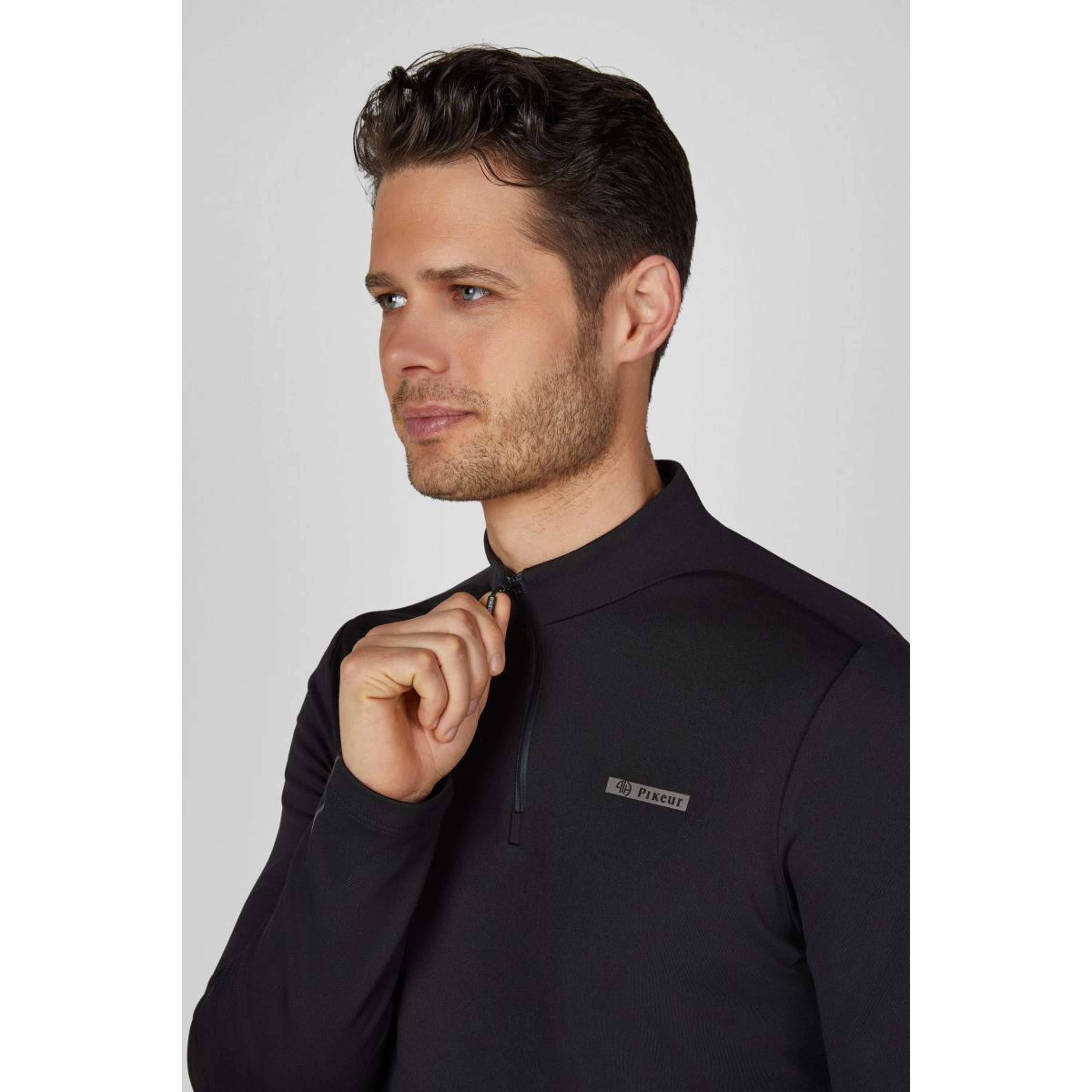 Pikeur Shirt Zip Athleisure AW26 Heren Zwart