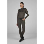 Pikeur Rijbroek New Candela Full Grip Flex Faux Leather Deep Khaki