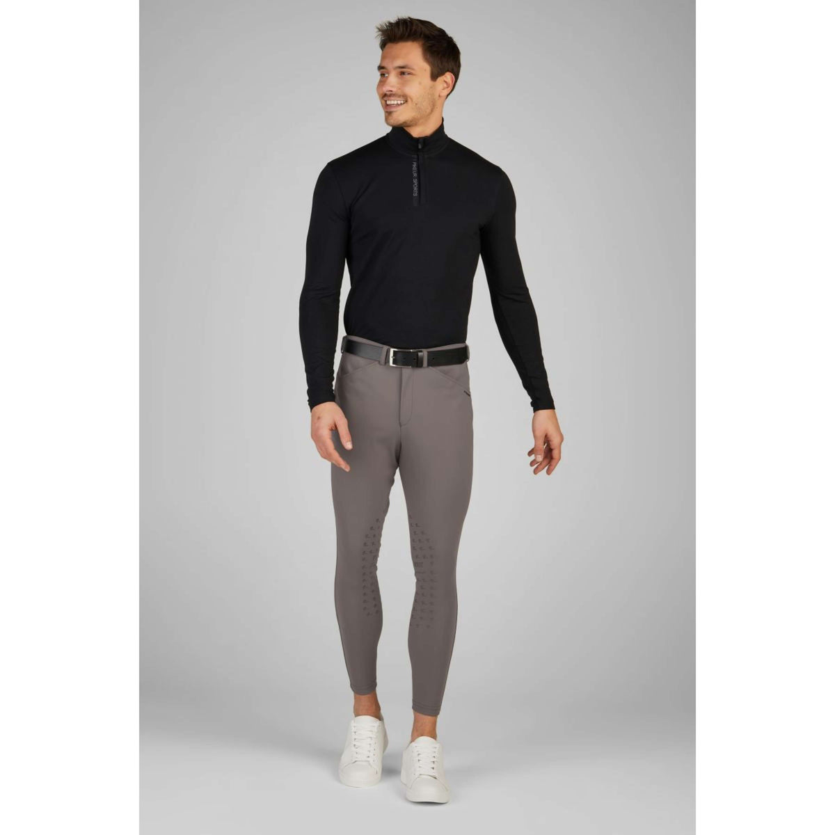 Pikeur Shirt Sports Zip Heren Zwart