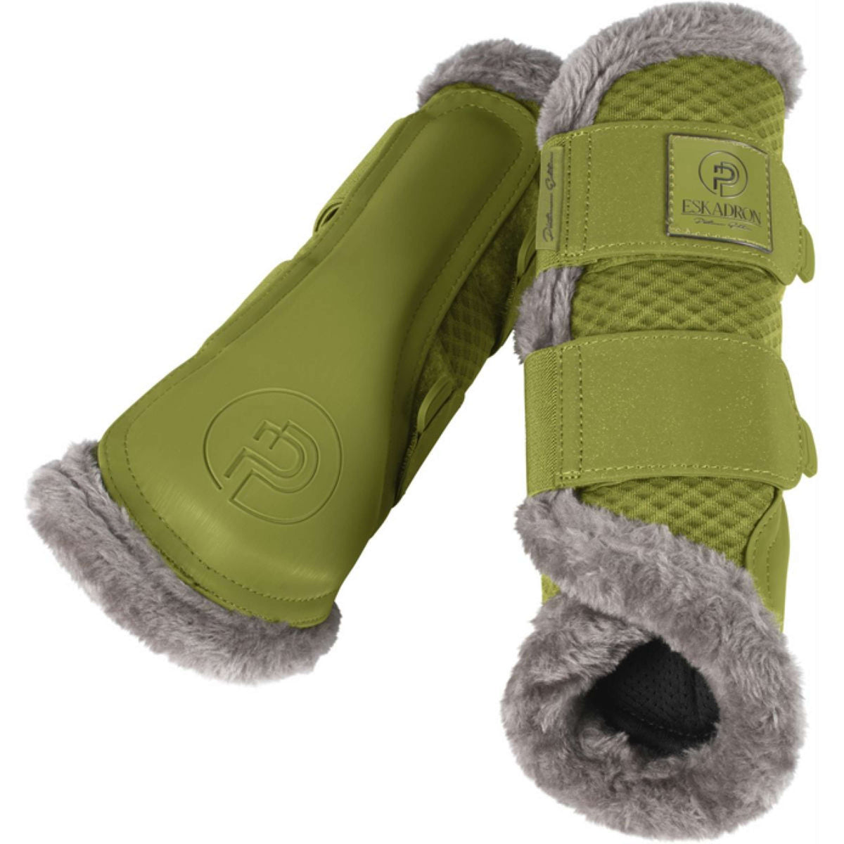 Eskadron Dressage Boots Platinum Mesh Fauxfur Mosgroen