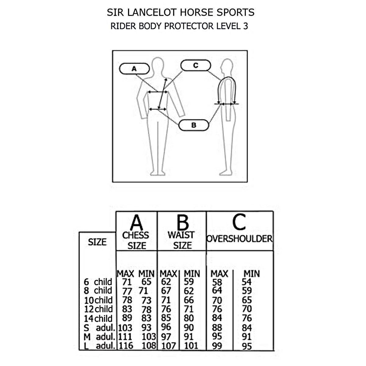 Kavalkade Bodyprotector Sir Lancelot Zwart