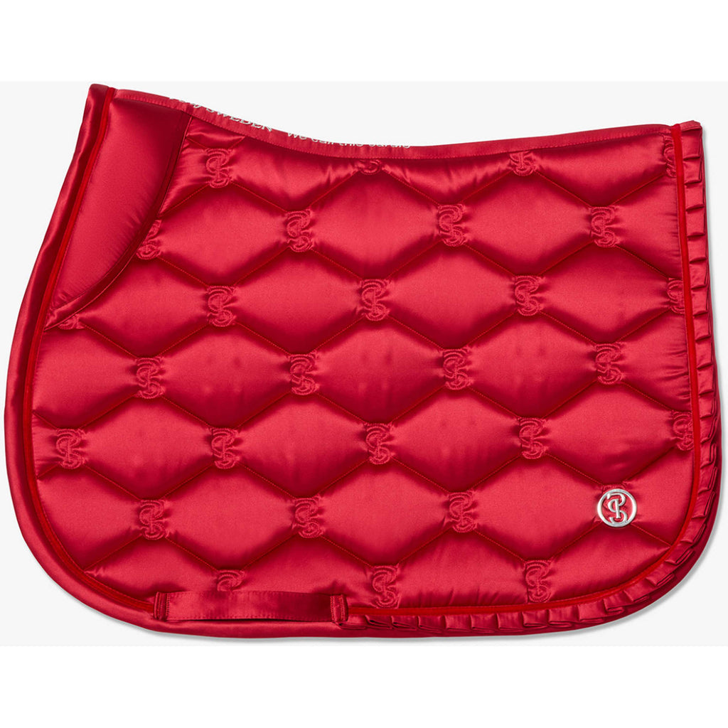 PS of Sweden Zadeldekje Ruffle Springen Cranberry Red