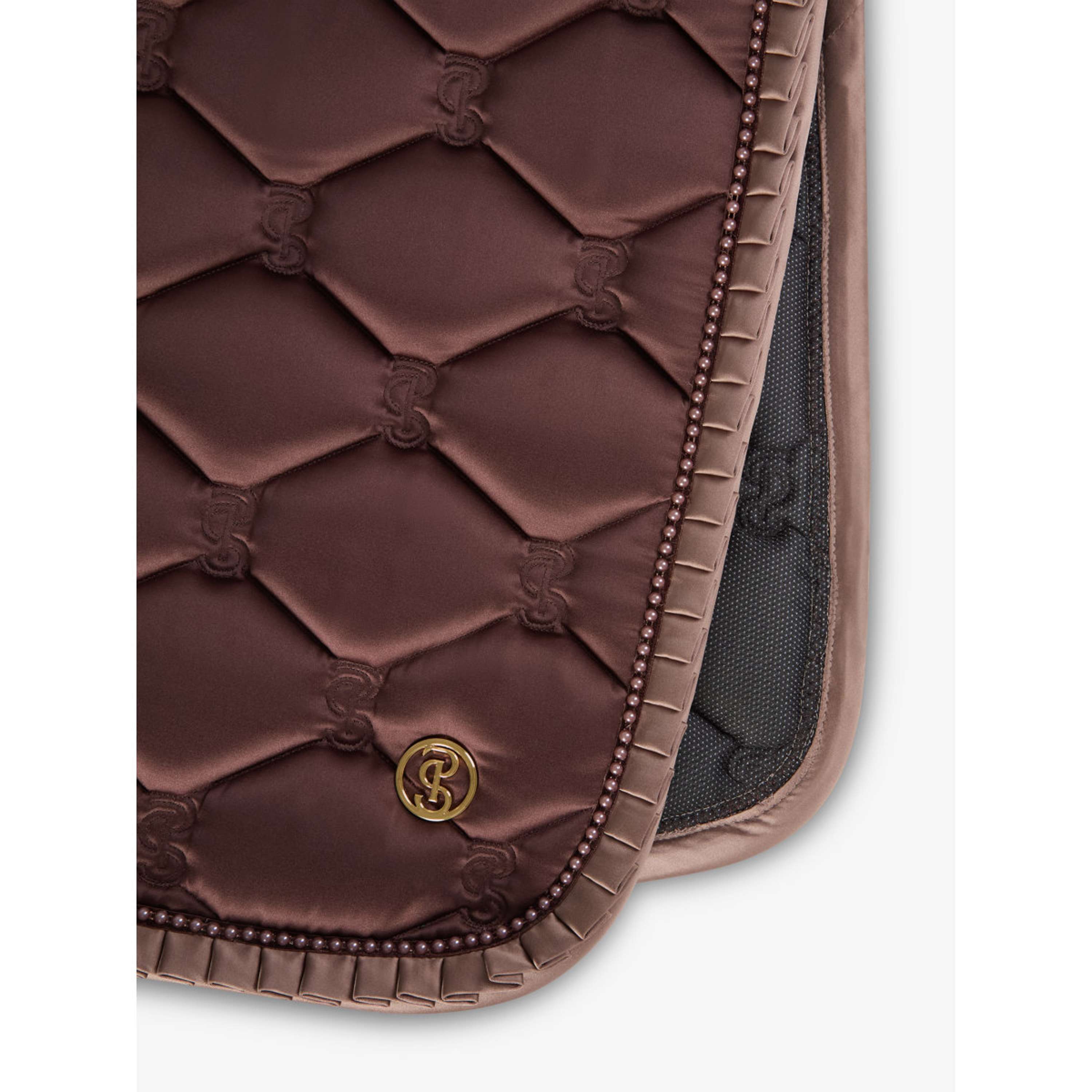 PS of Sweden Zadeldekje Ruffle Pearl Dressuur Earth Brown