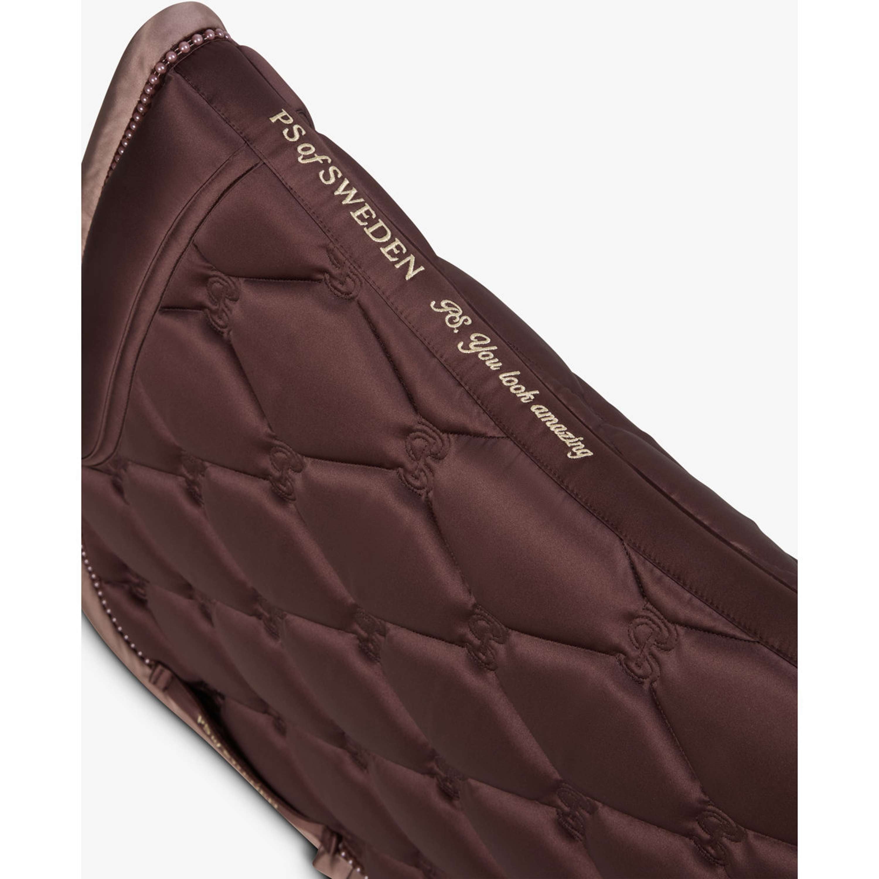PS of Sweden Zadeldekje Ruffle Pearl Dressuur Earth Brown