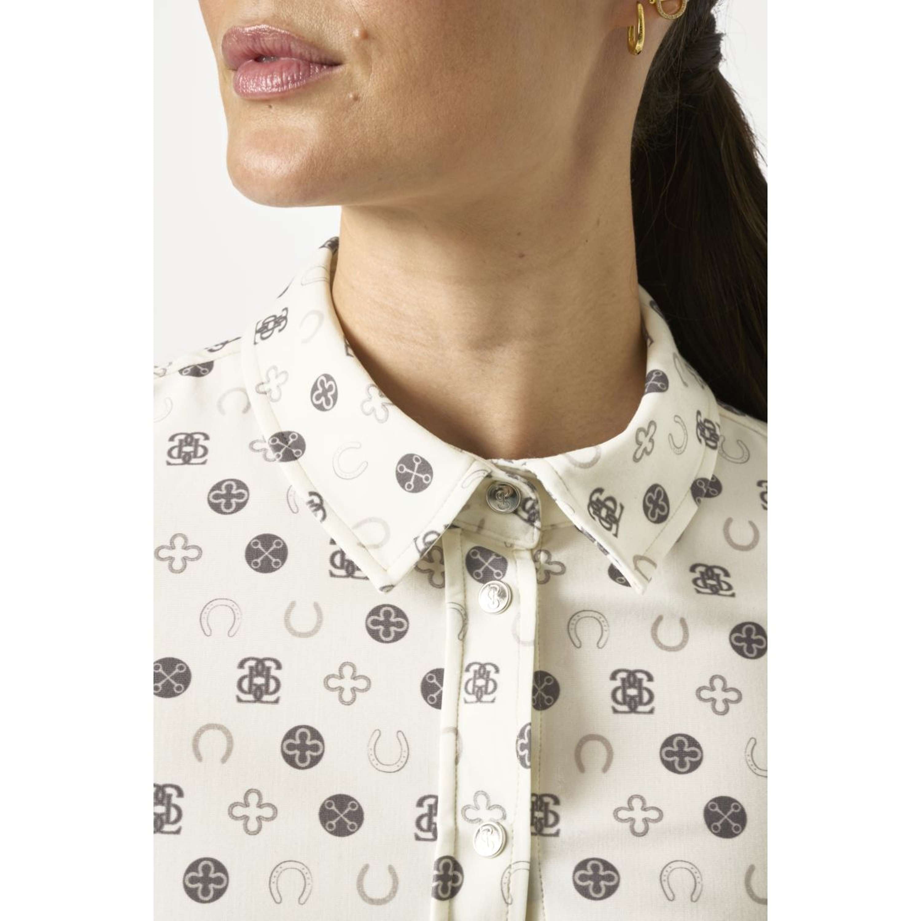 PS of Sweden Shirt Valerie Printed Lange Mouwen Off White Monogram