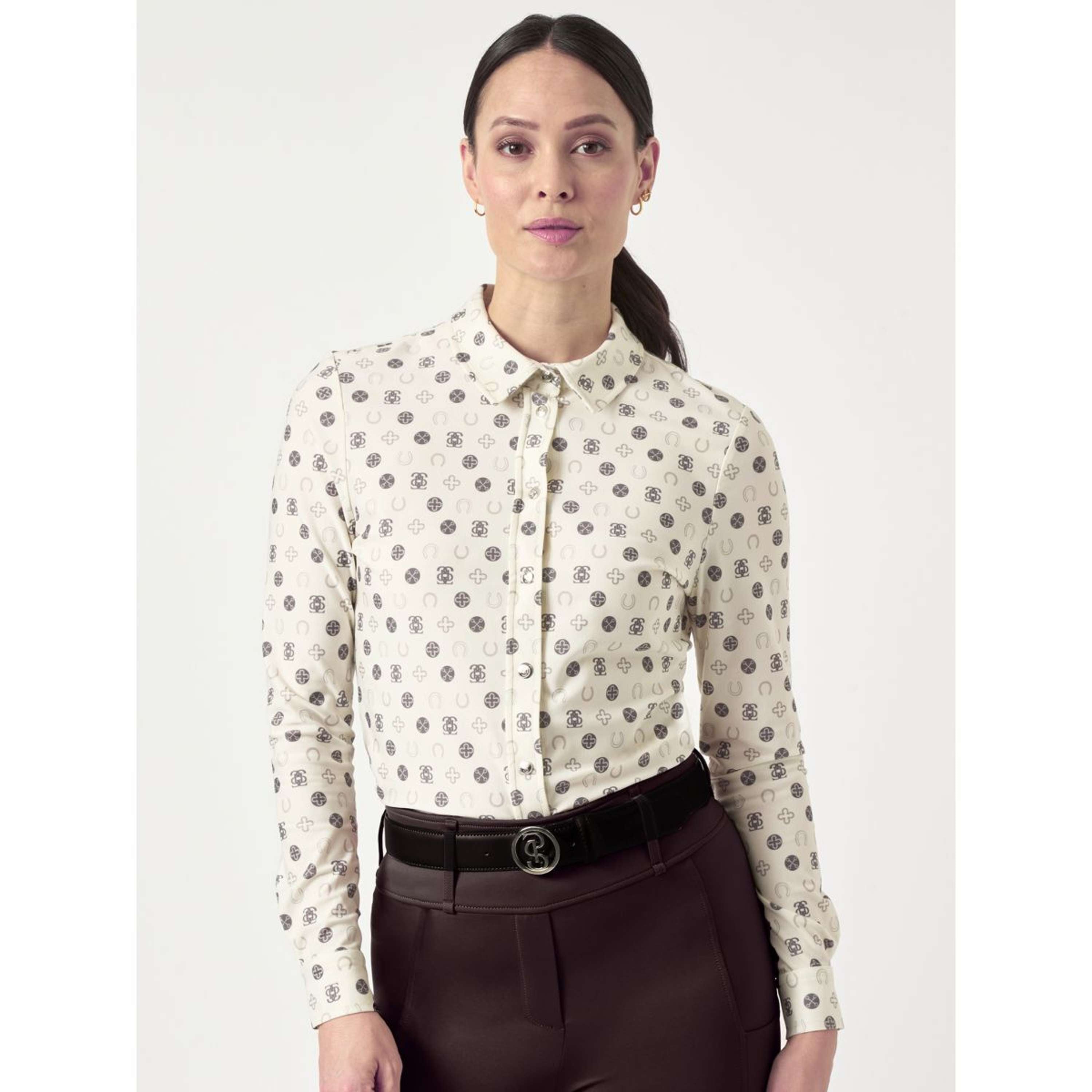 PS of Sweden Shirt Valerie Printed Lange Mouwen Off White Monogram