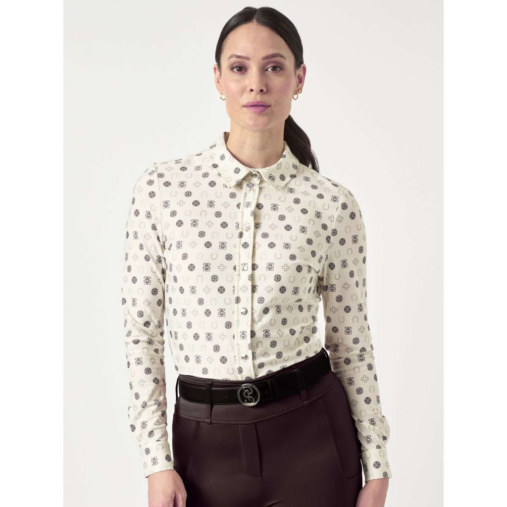 PS of Sweden Shirt Valerie Printed Lange Mouwen Off White Monogram