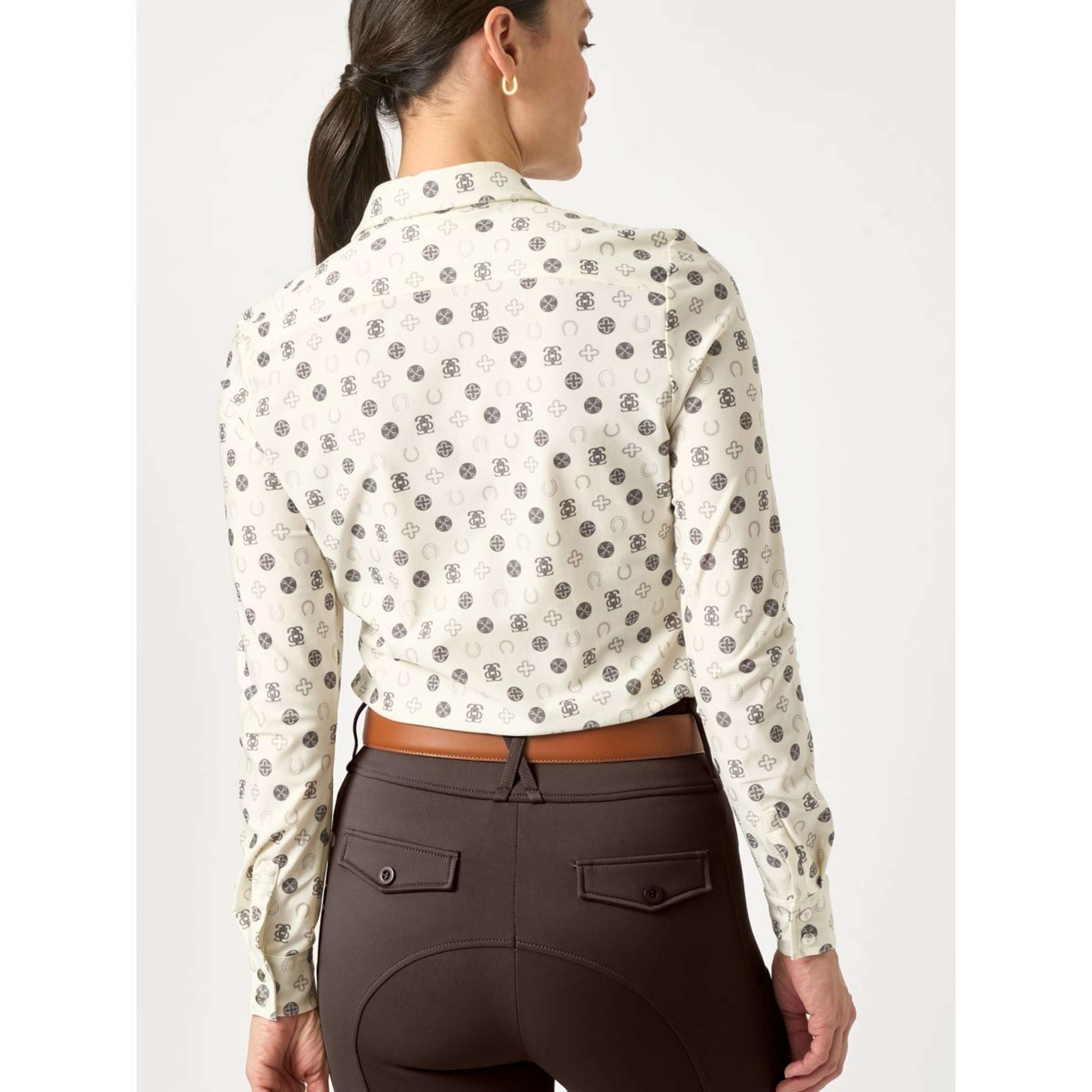 PS of Sweden Shirt Valerie Printed Lange Mouwen Off White Monogram