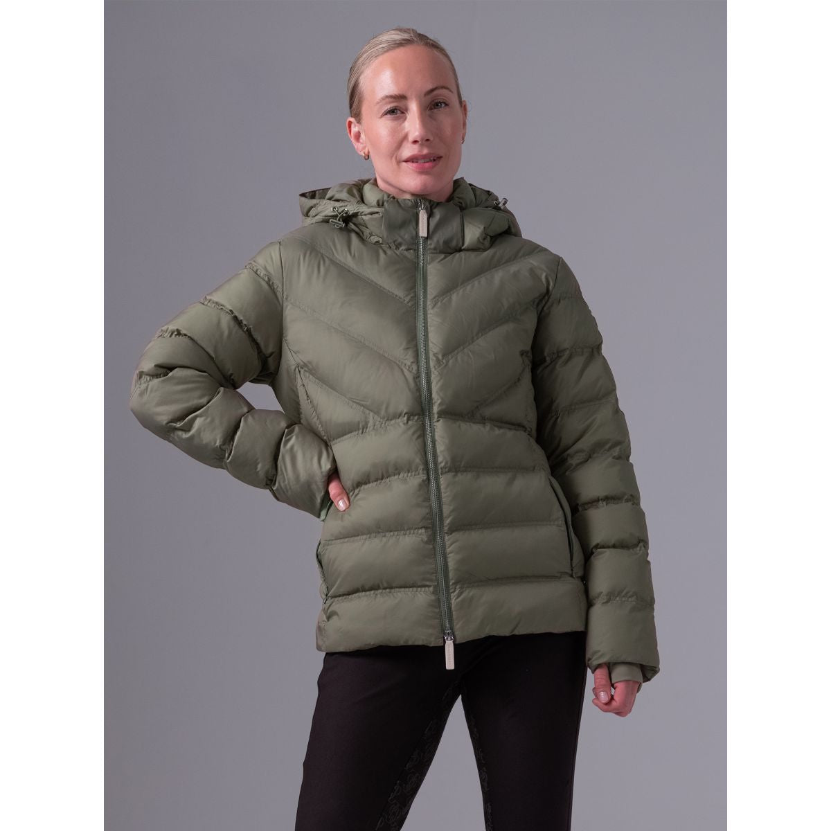 PS of Sweden Puffer Jas Penelope Vintage Green