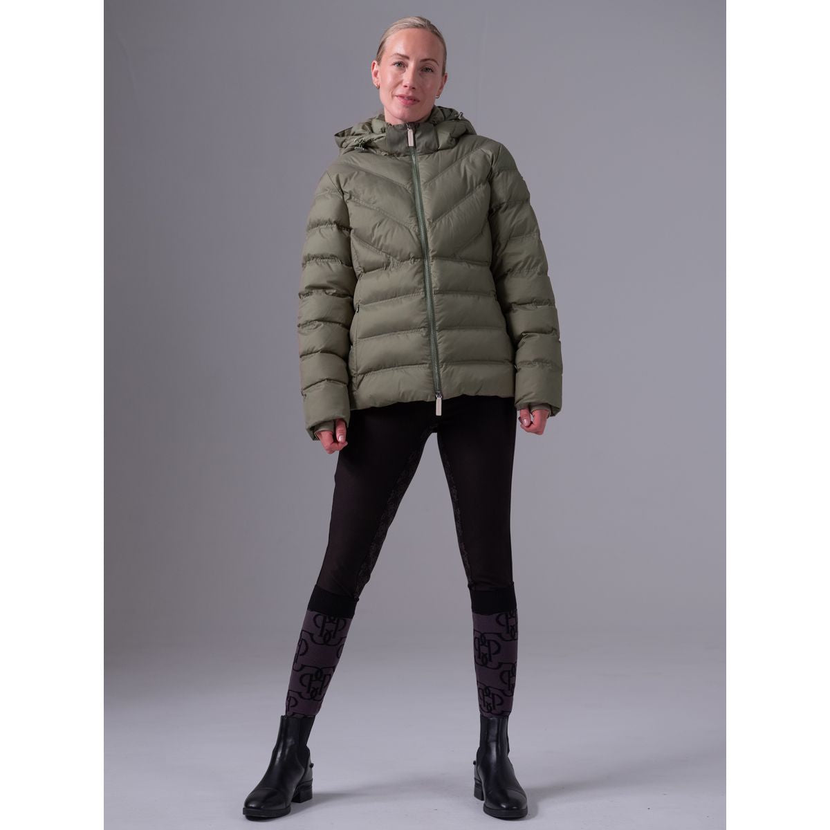 PS of Sweden Puffer Jas Penelope Vintage Green