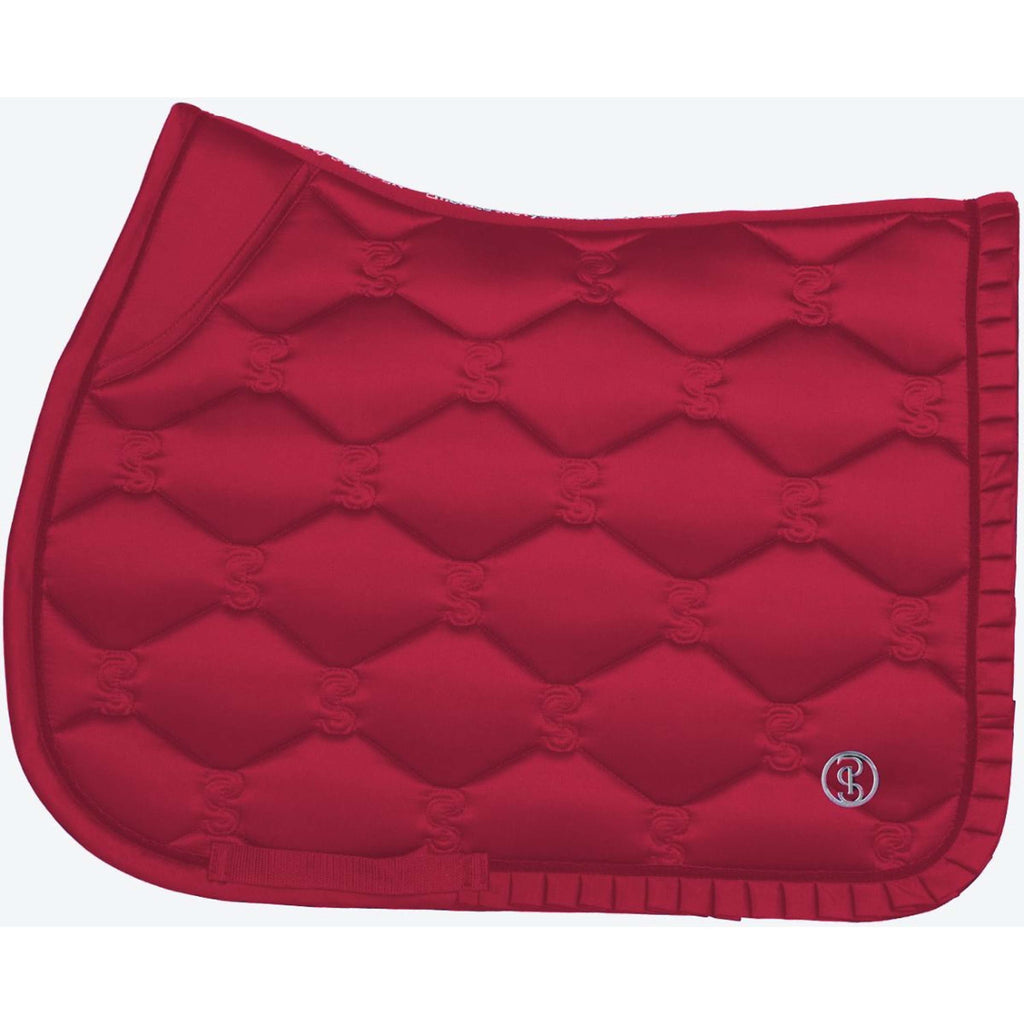 PS of Sweden Zadeldekje Ruffle Springen Cranberry Red