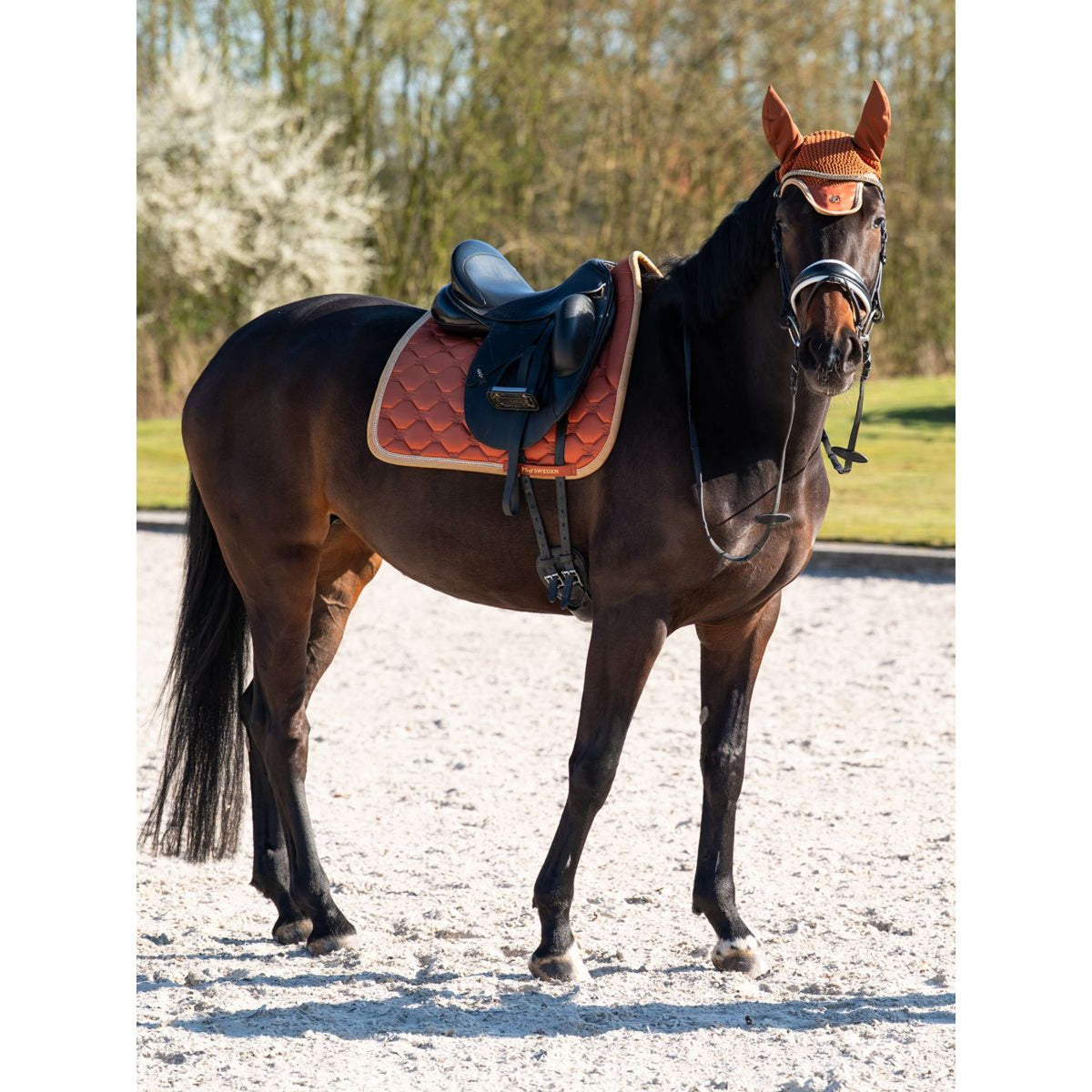PS of Sweden Zadeldekje Vintage Monogram Dressuur Chestnut Brown