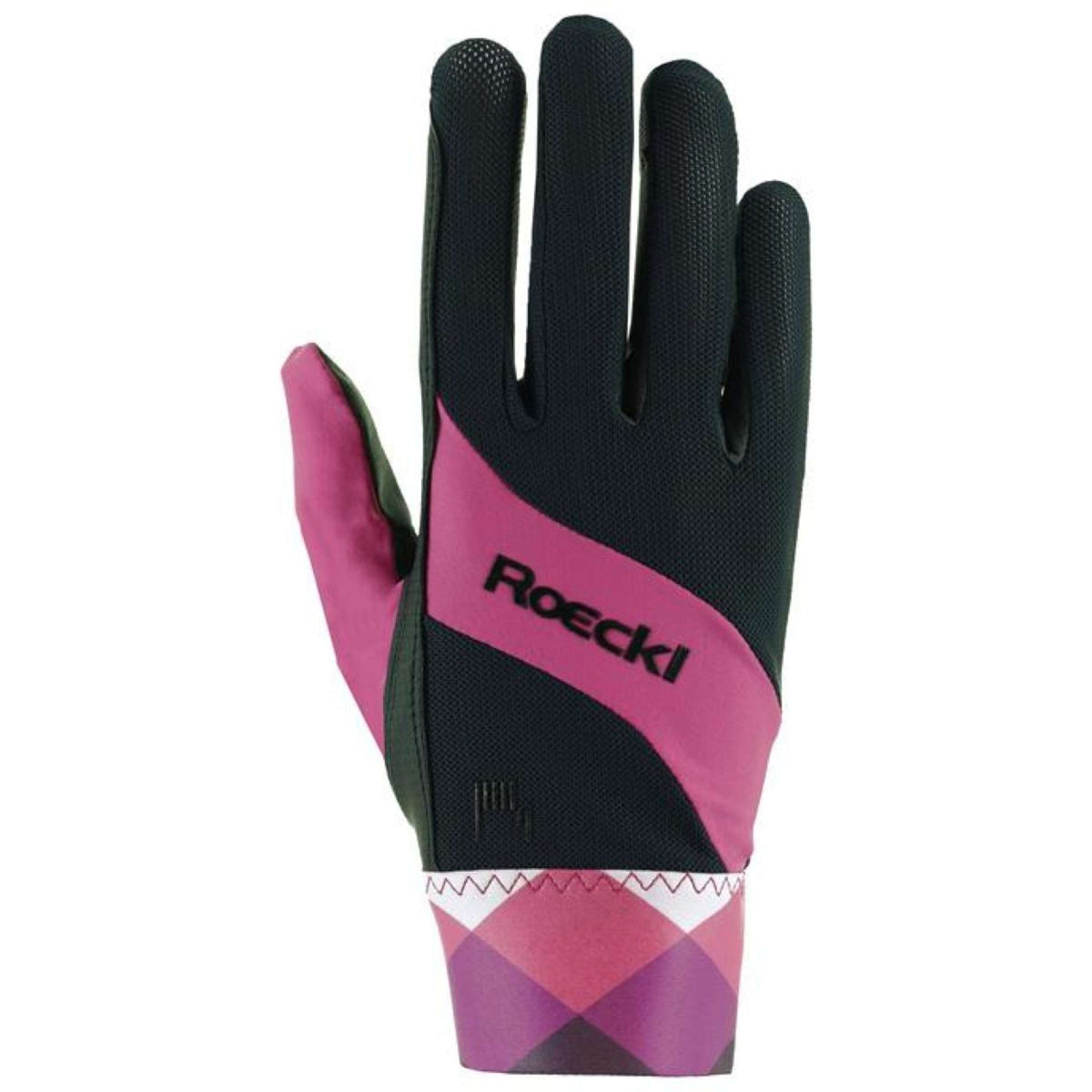 Roeckl Rijhandschoenen Martingal Zwart/Posh Pink