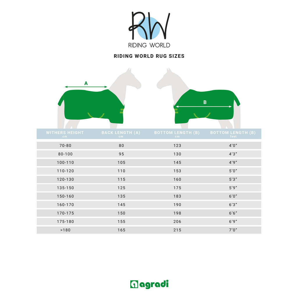 Riding World Regendeken Oxford 300D Fleece Voering 0g Zwart