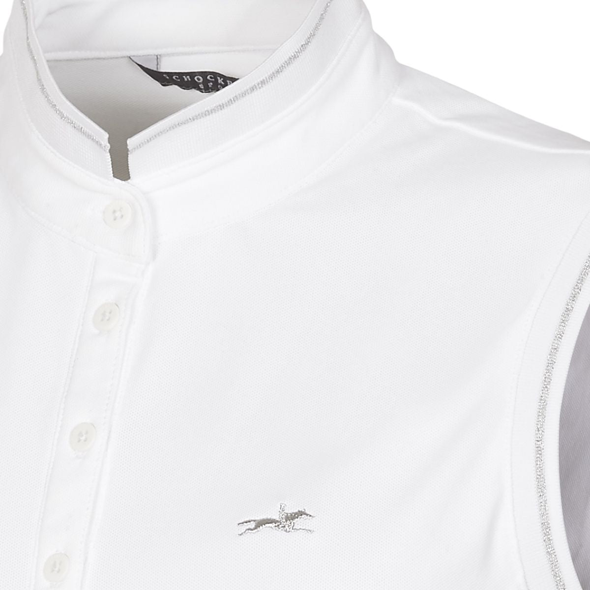 Schockemöhle Poloshirt Hanna Mouwloos Optical White