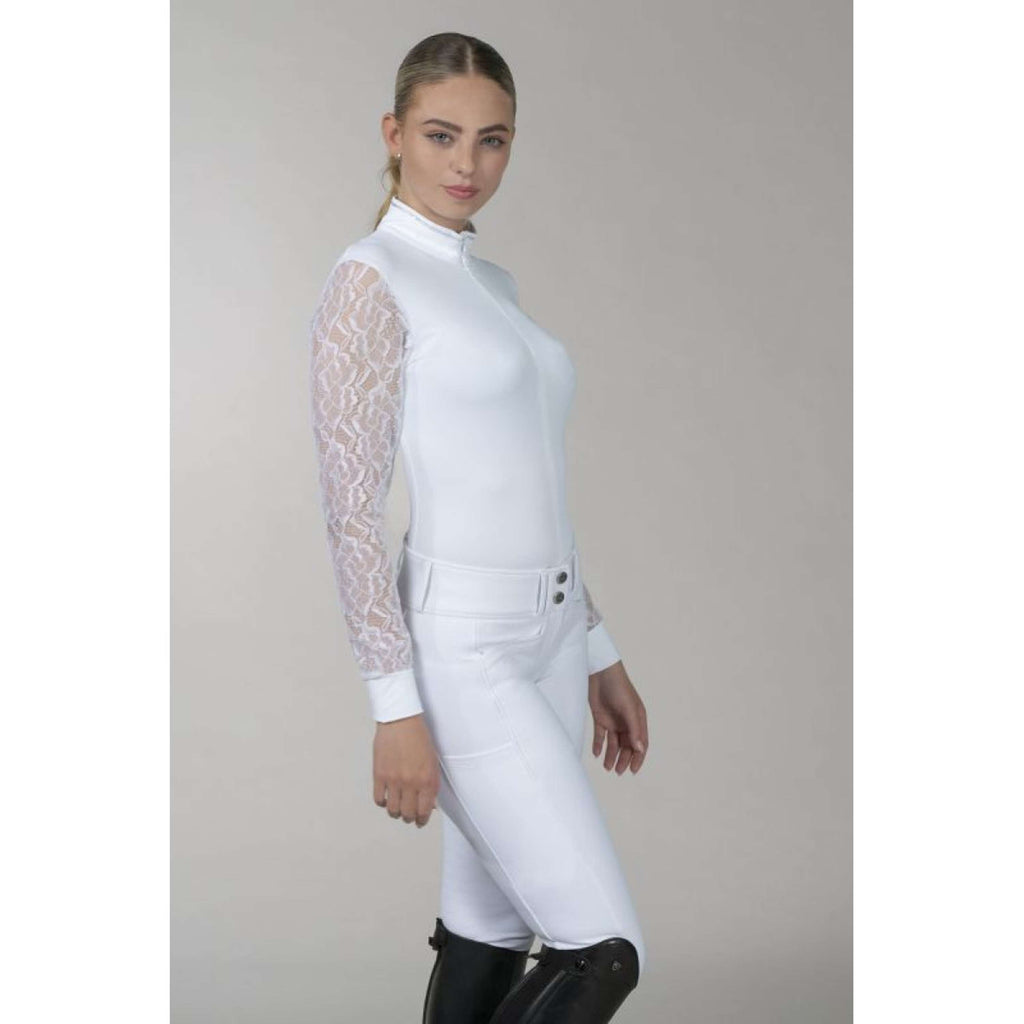 Schockemöhle Wedstrijdshirt SPAlicia Lange mouwen Optical White