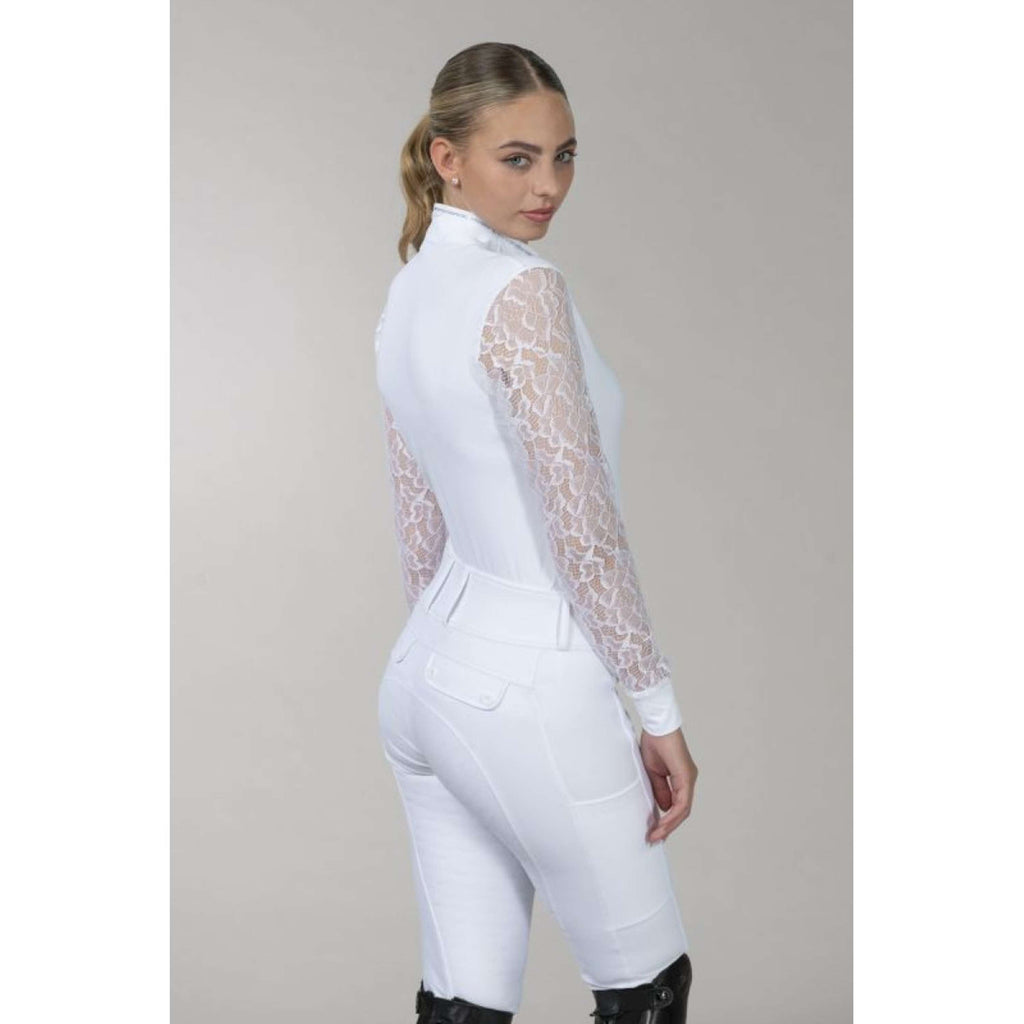 Schockemöhle Wedstrijdshirt SPAlicia Lange mouwen Optical White