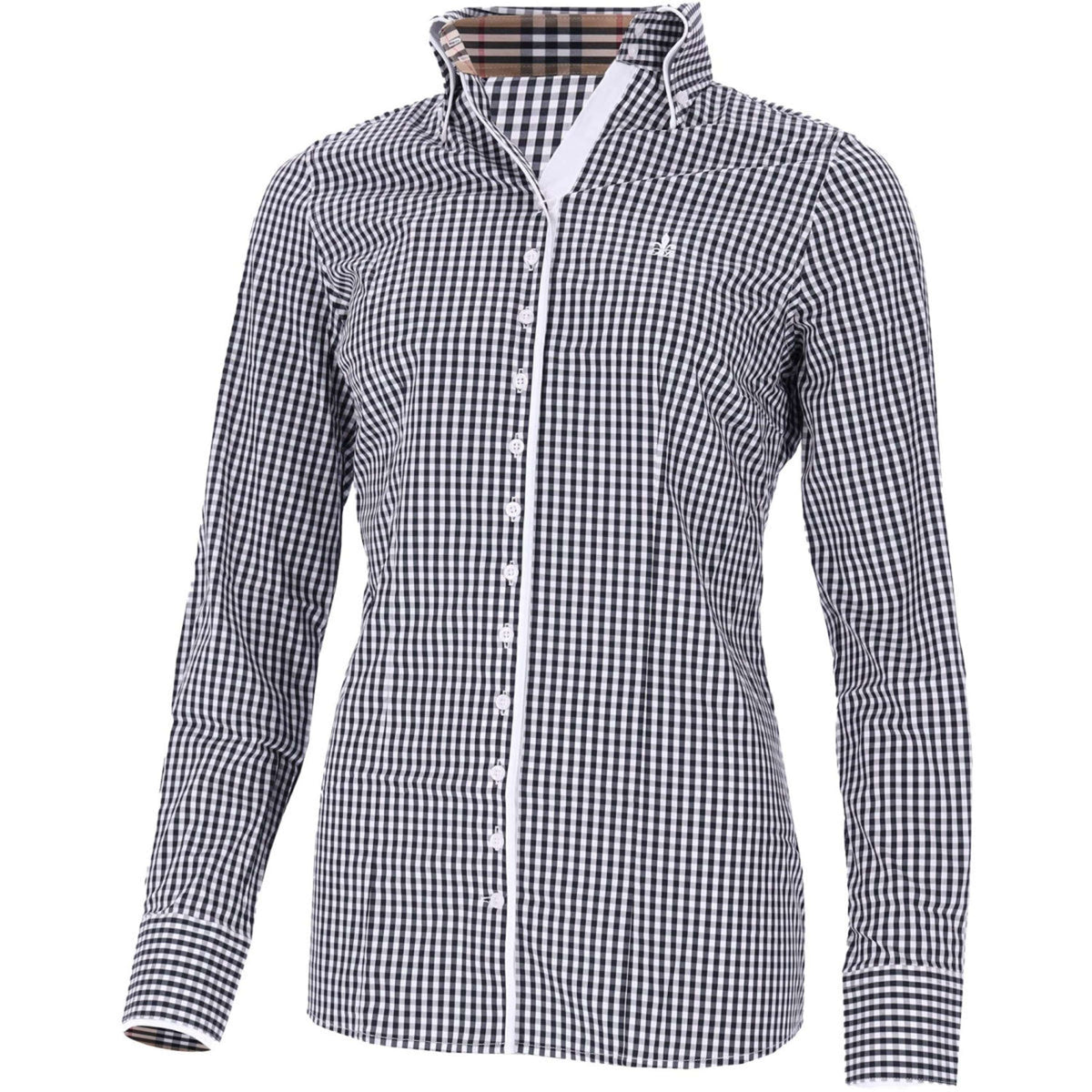 Schockemöhle Blouse FDL Eleonora London B Wit/Zwart