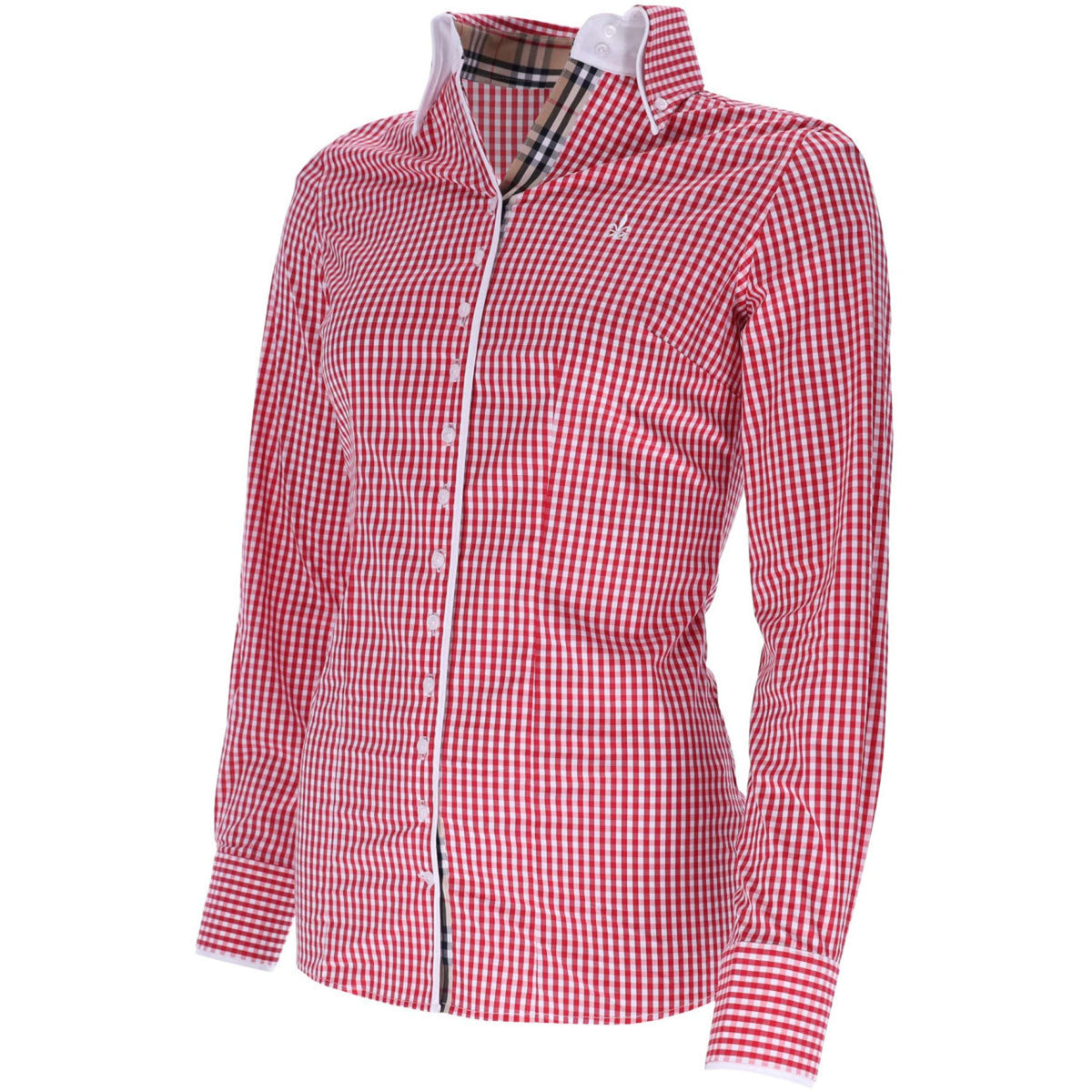 Schockemöhle Blouse FDL Eleonora London B Wit/Rood