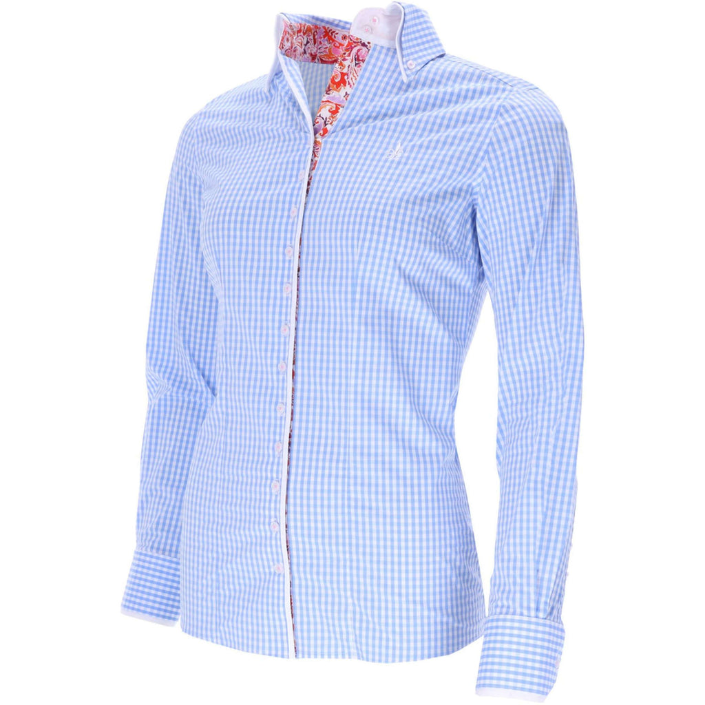 Schockemöhle Blouse FDL Eleonora Paisley L Wit/Blauw