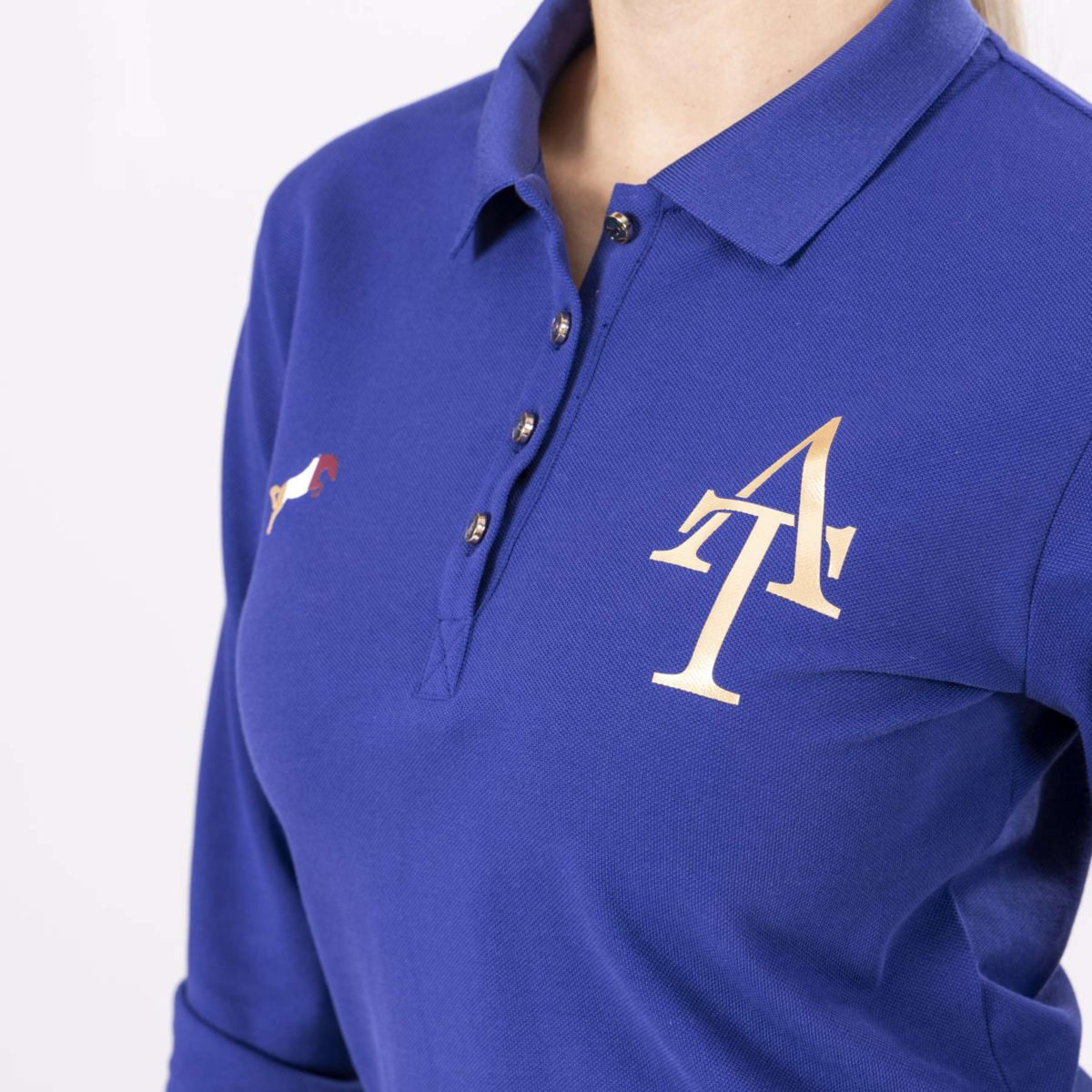 Aubrion Polo Shirt Team Lange Mouwen Navy