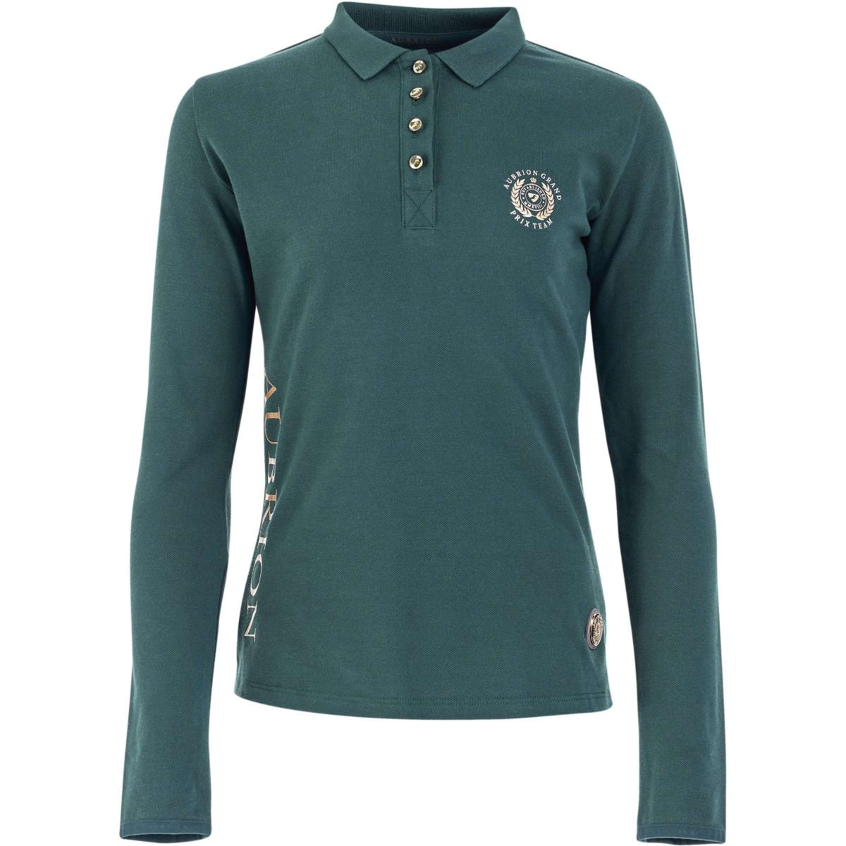 Aubrion Polo Shirt Team Young Rider Lange Mouwen Groen