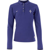 Aubrion Polo Shirt Team Young Rider Lange Mouwen Navy