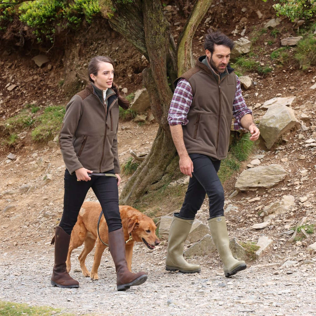 Aubrion by Shires Vest Heritage Fleece Donker Olijf