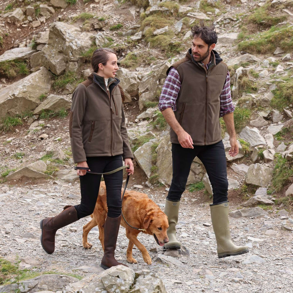 Aubrion by Shires Vest Heritage Fleece Donker Olijf