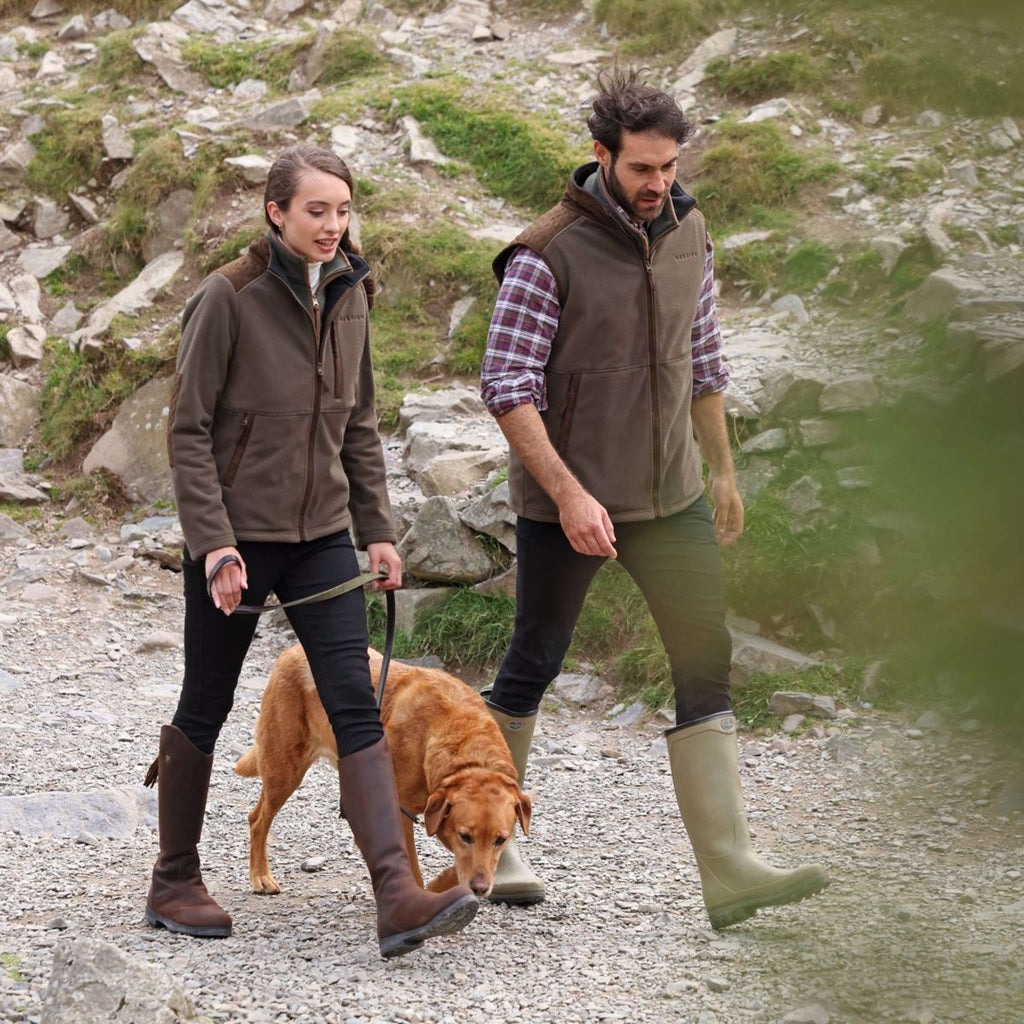 Aubrion by Shires Vest Heritage Fleece Donker Olijf