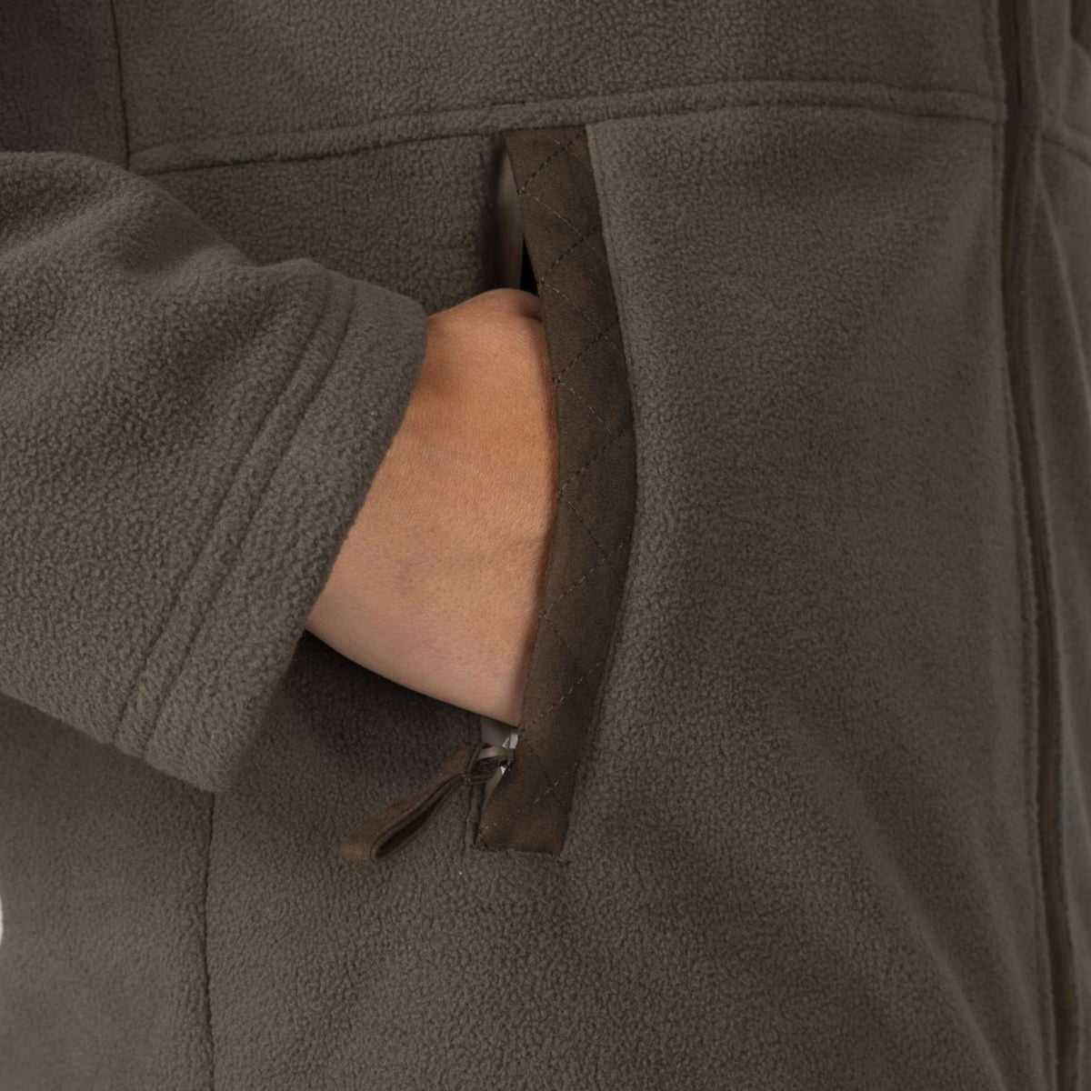 Aubrion by Shires Vest Heritage Fleece Donker Olijf